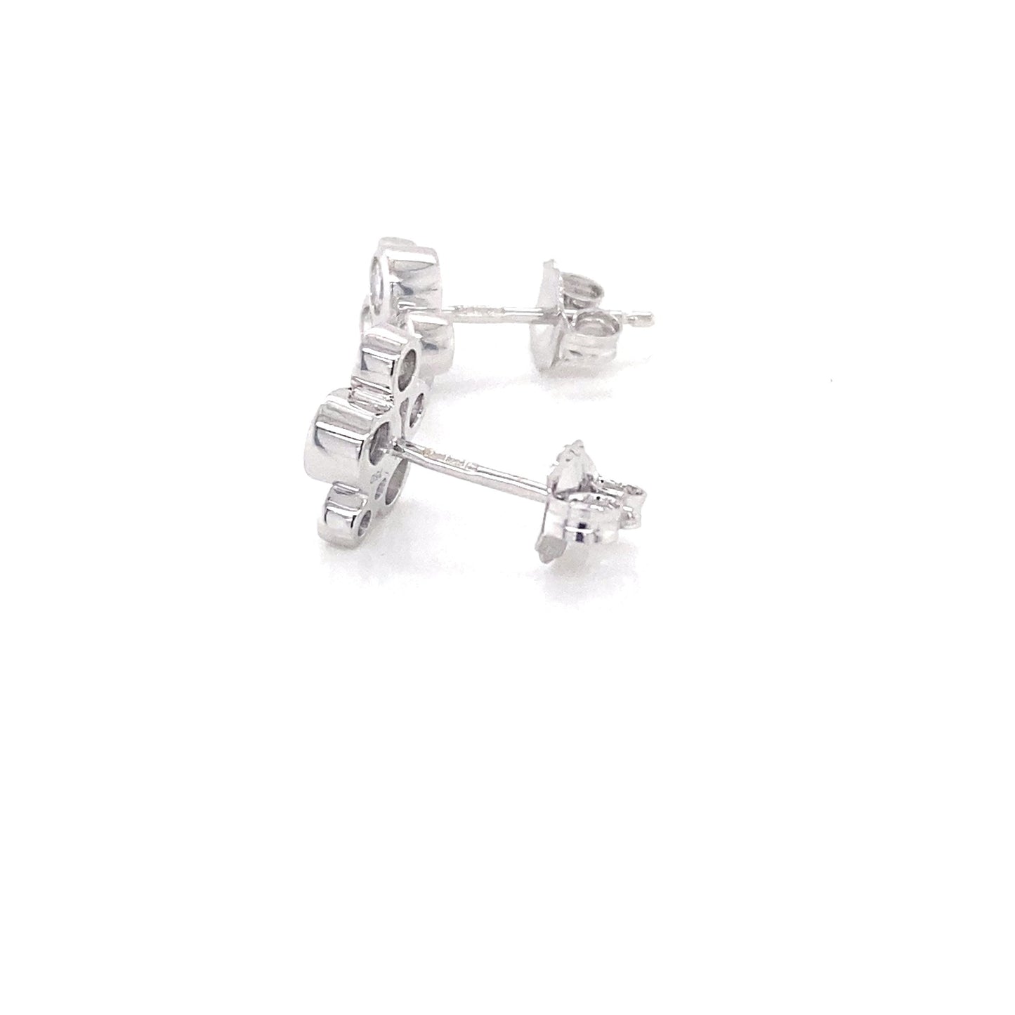 Round Brilliant Cut Diamond Bubble Style Earrings Gardiner Brothers