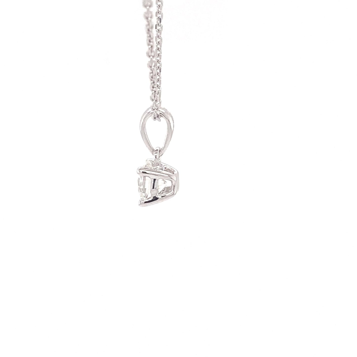 Round brilliant cut diamond solitaire pendant - 0.61cts Gardiner Brothers