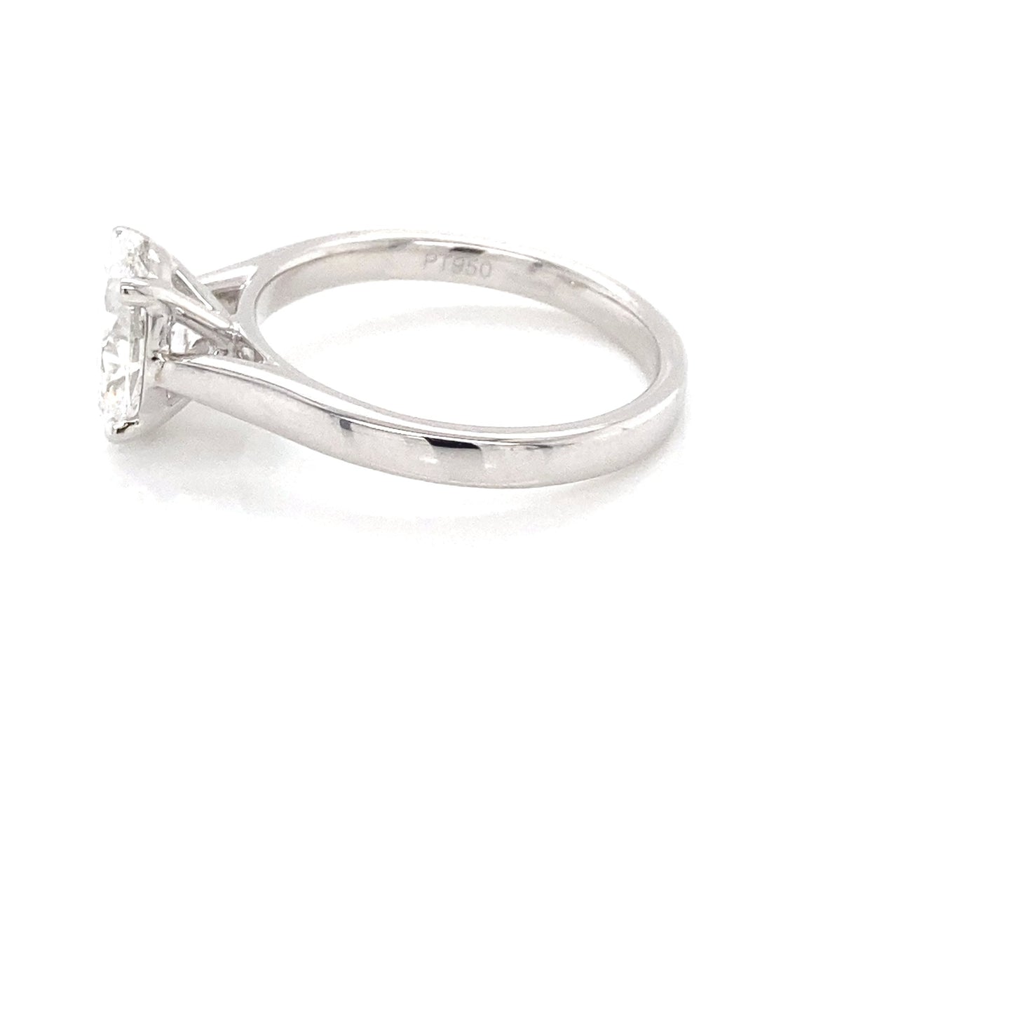 Platinum Oval Shaped Diamond Solitaire Ring - 1.50cts Gardiner Brothers
