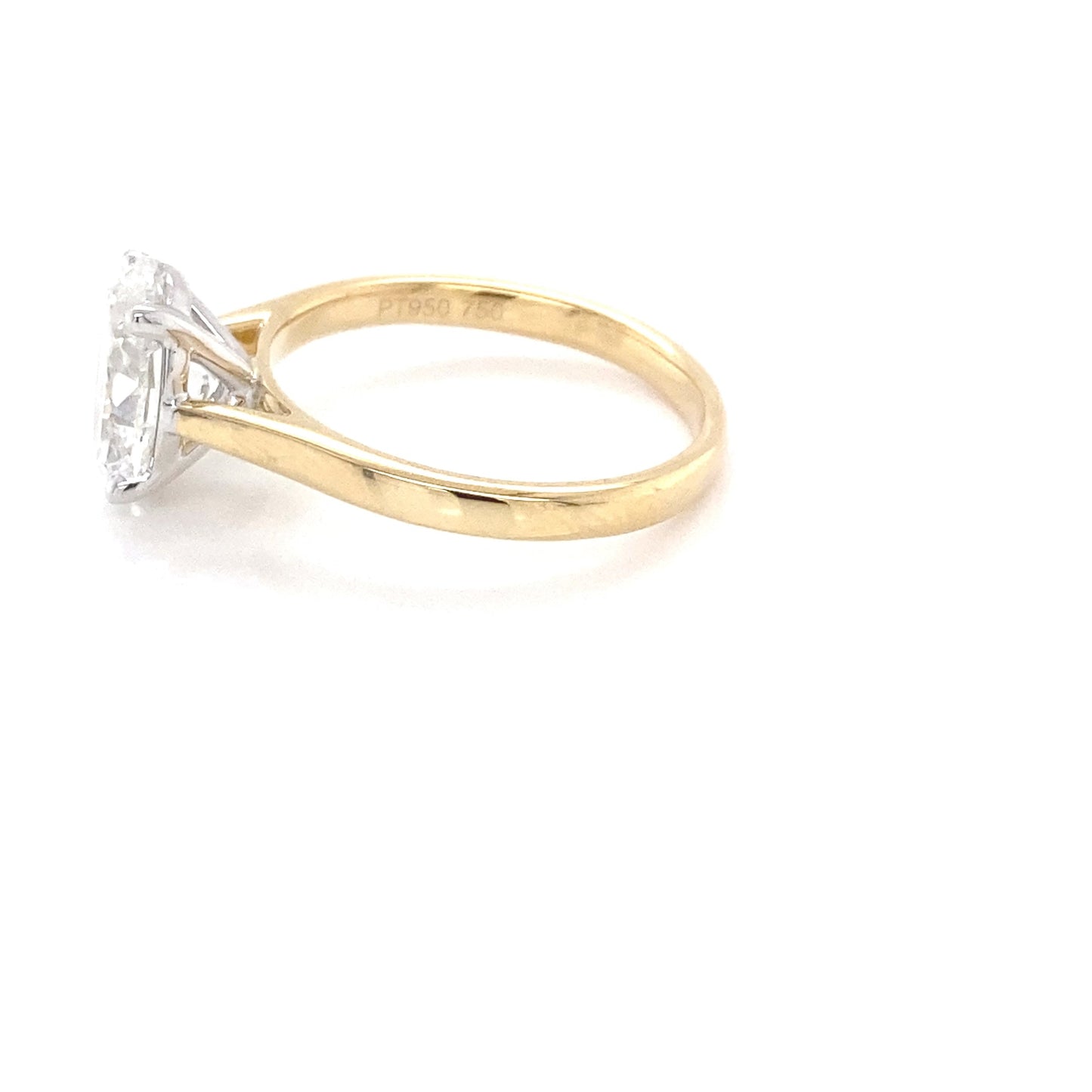 Yellow Gold Oval Shaped Diamond Solitaire Ring - 2.01cts Gardiner Brothers