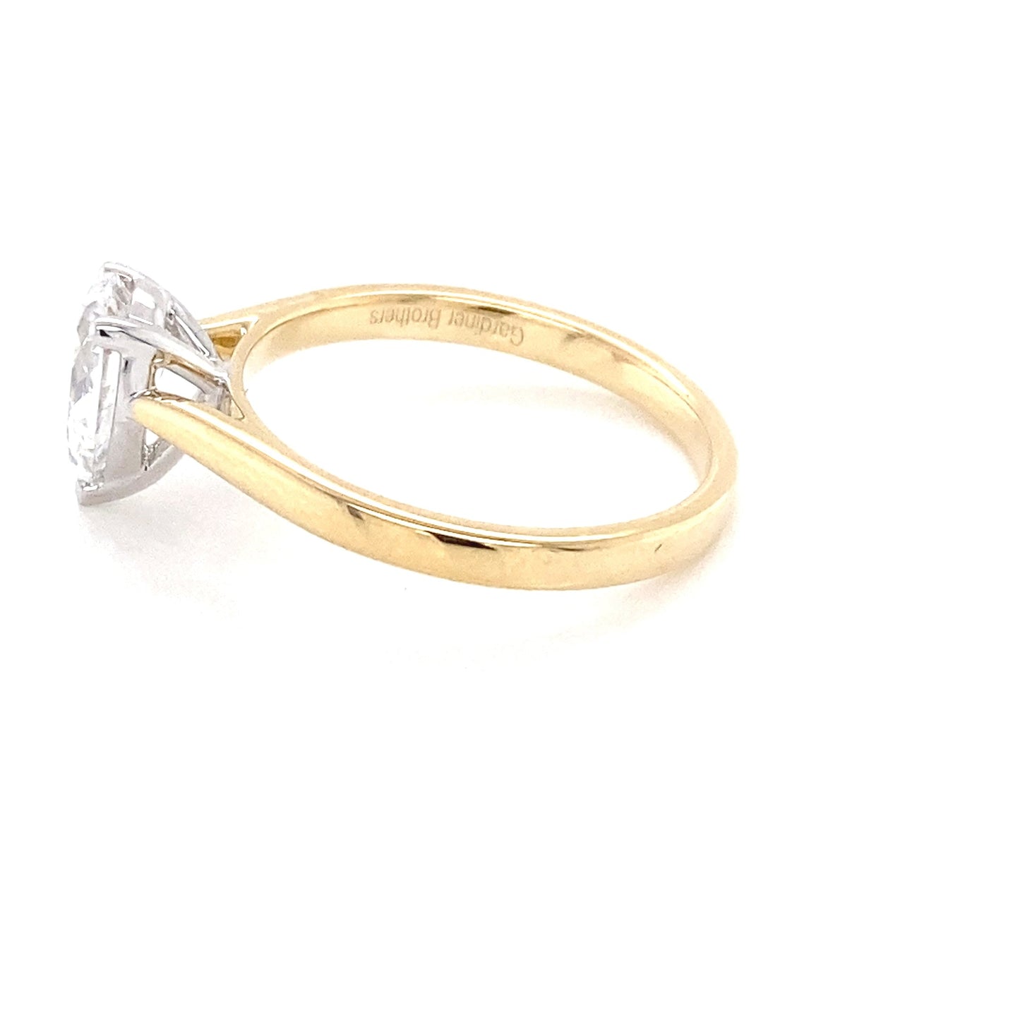 Yellow Gold Pear Shaped Diamond Solitaire Ring - 0.90cts Gardiner Brothers
