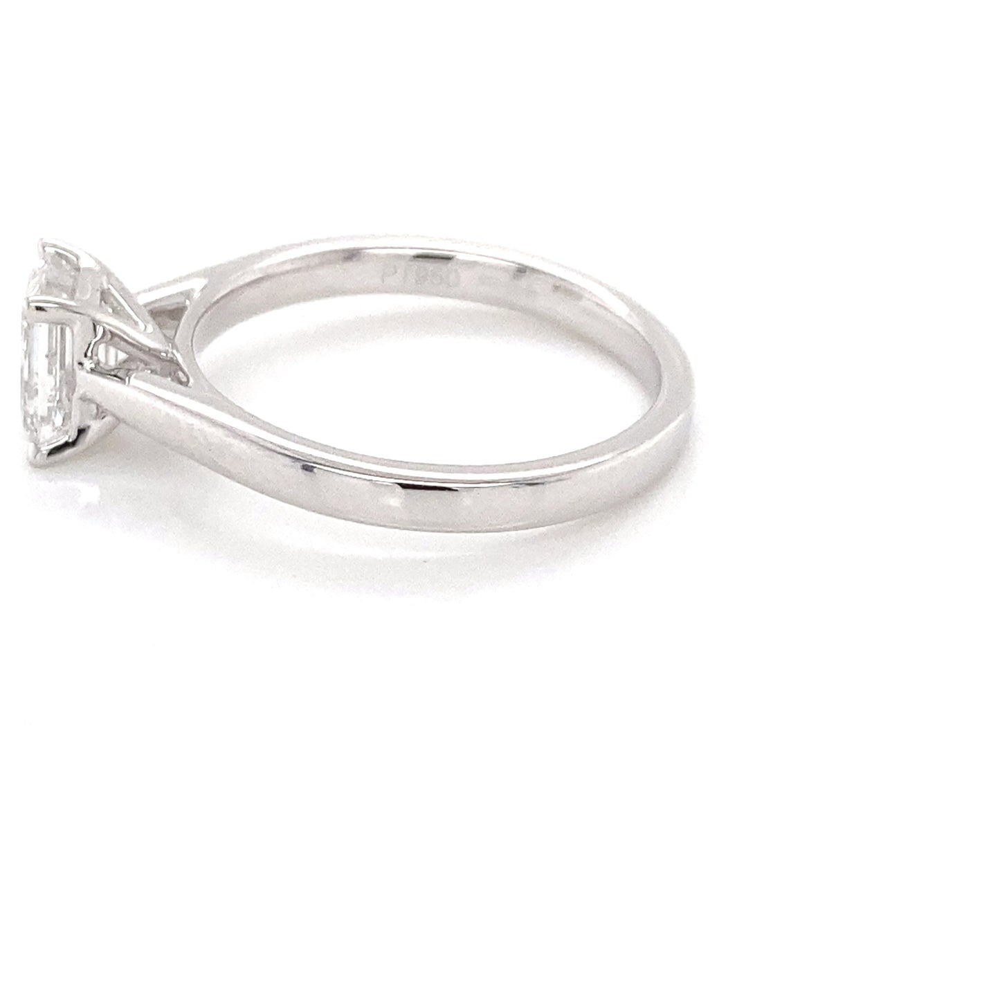 Platinum Emerald Cut Diamond Solitaire Ring - 1.01cts Gardiner Brothers
