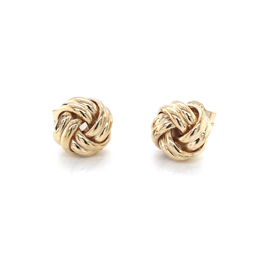 Yellow Gold Double Strand Knot Earrings Gardiner Brothers