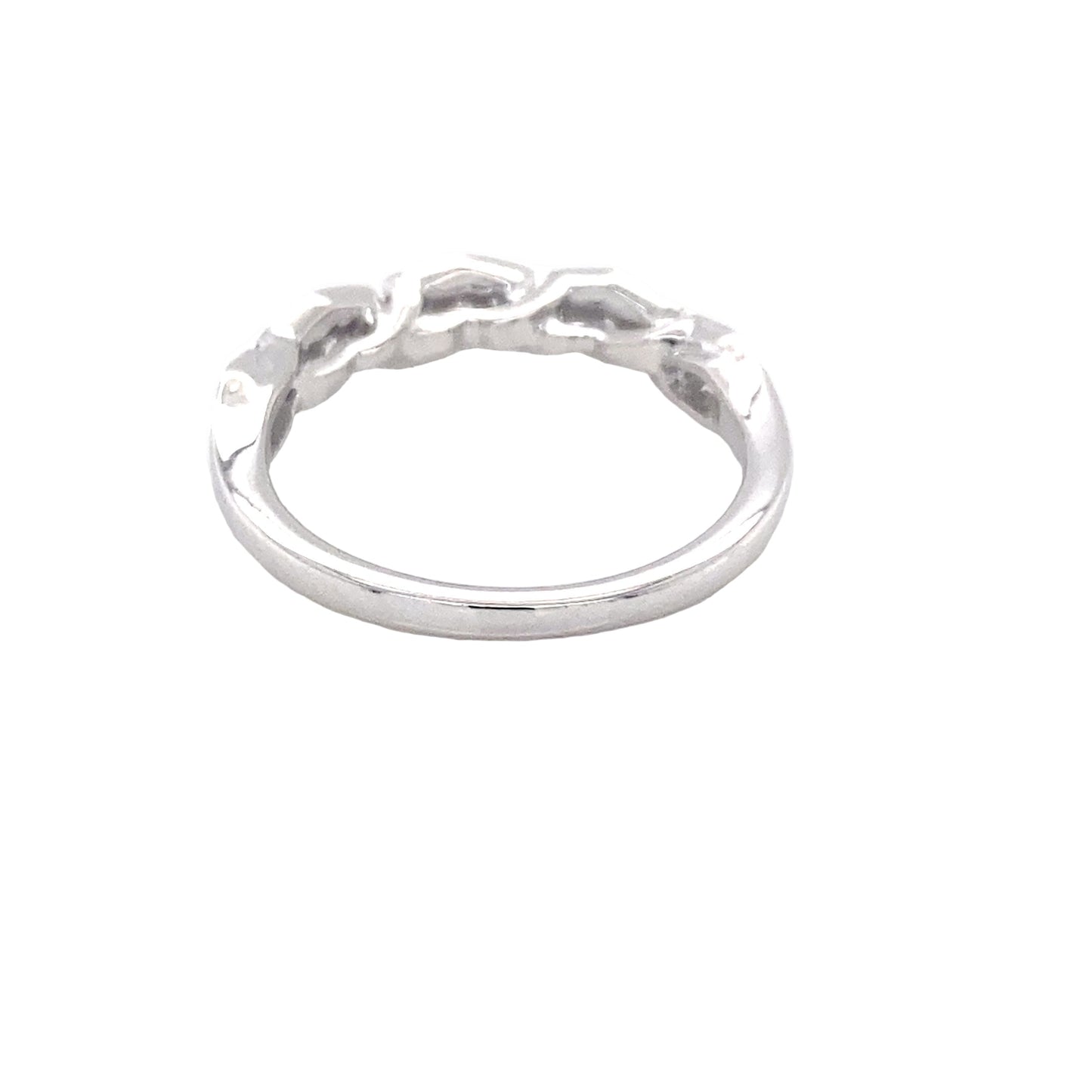 Platinum round brilliant cut diamond alternating size eternity ring Gardiner Brothers
