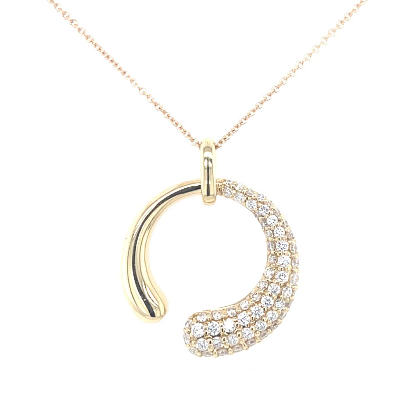 Yellow Gold Fancy Style Diamond Pendant Gardiner Brothers