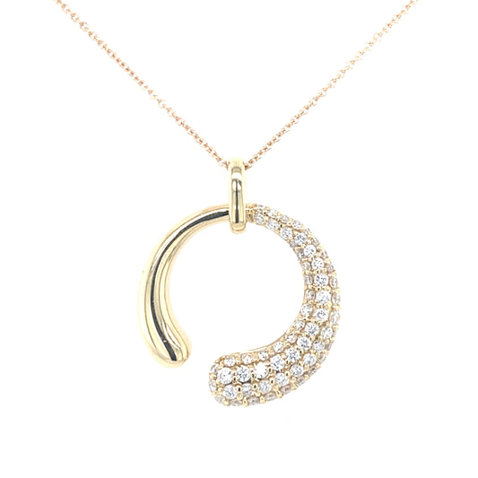 Yellow Gold Fancy Style Diamond Pendant Gardiner Brothers