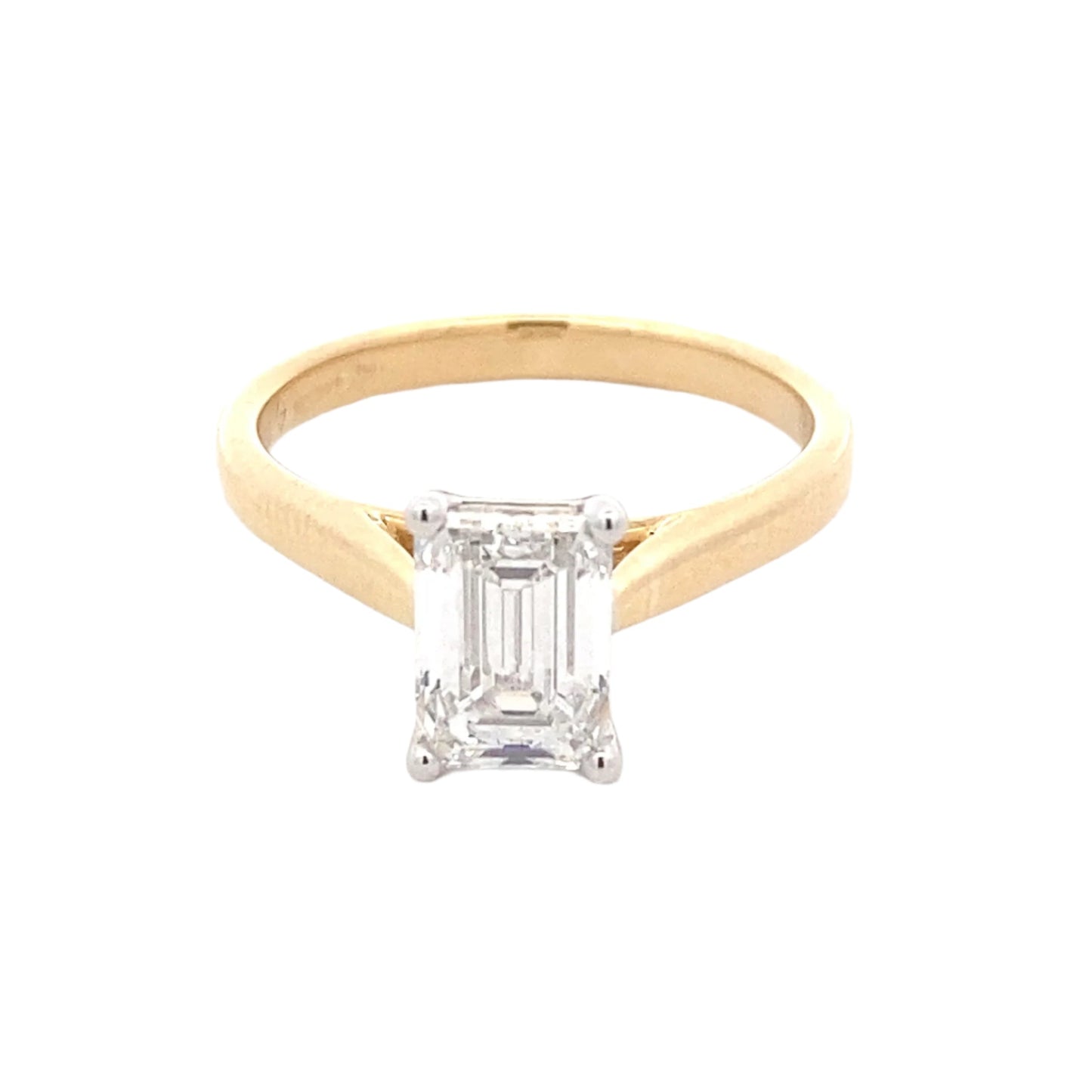 Lab Grown emerald cut diamond solitaire ring - 1.51cts Gardiner Brothers