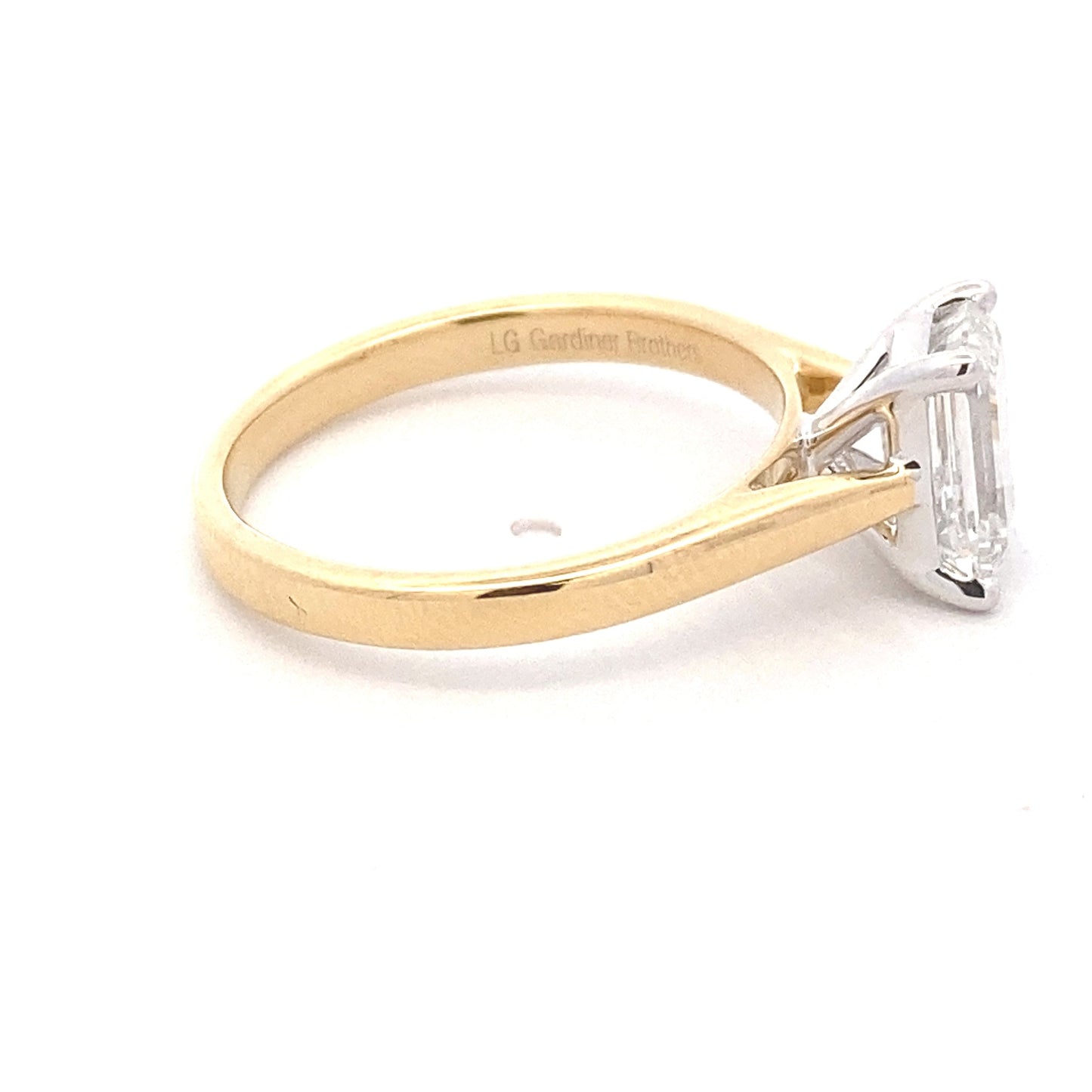 Lab Grown emerald cut diamond solitaire ring - 1.51cts Gardiner Brothers