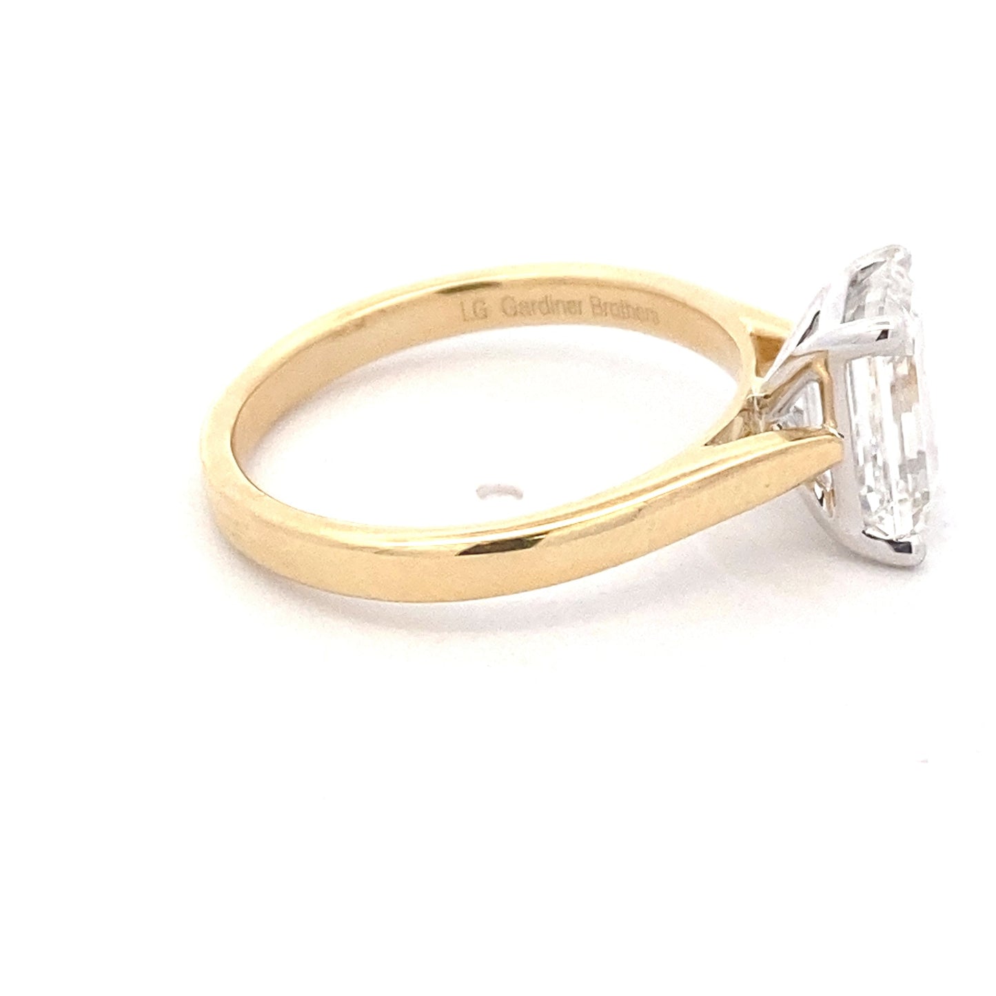 Lab Grown emerald cut diamond solitaire ring - 2.01cts Gardiner Brothers
