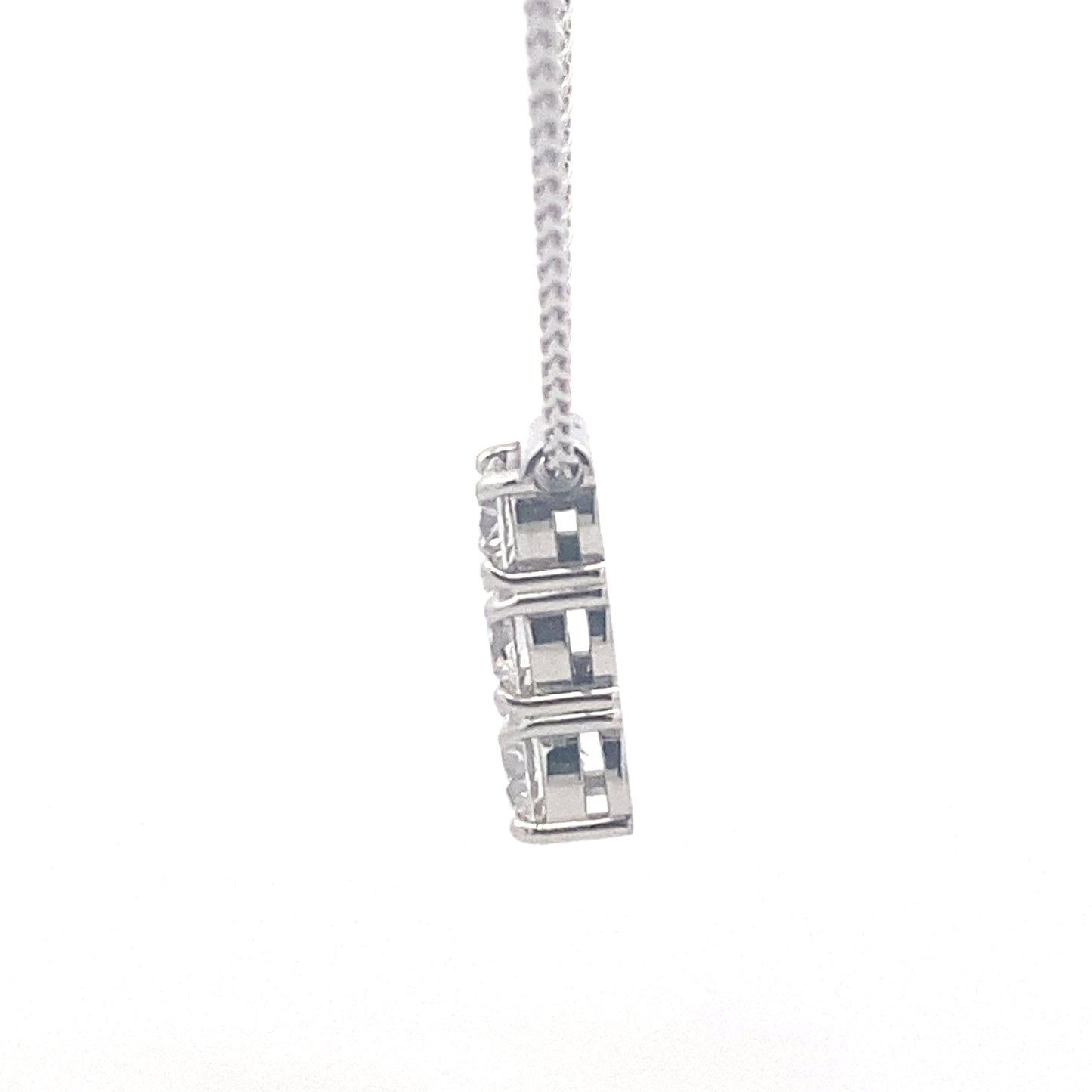 Round Brilliant Cut 3 Diamond Drop Pendant - 1.50cts Gardiner Brothers