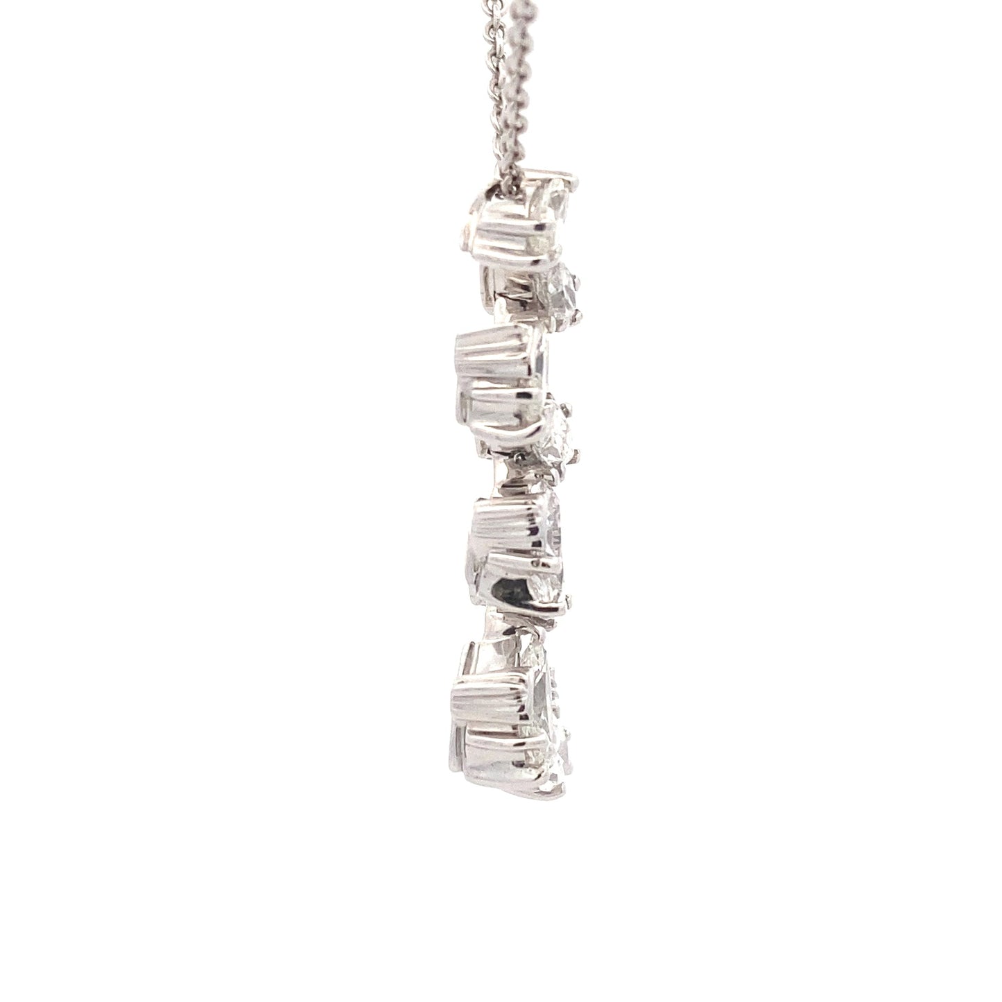 Marquise Shaped Diamond Fancy Style Drop Pendant - 2.02cts Gardiner Brothers