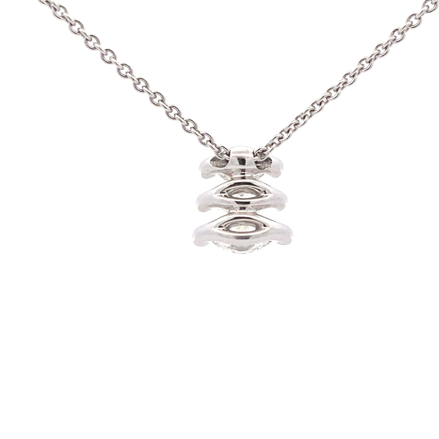 Marquise Shaped Diamond Fancy 3 Stone Pendant - 0.68cts Gardiner Brothers