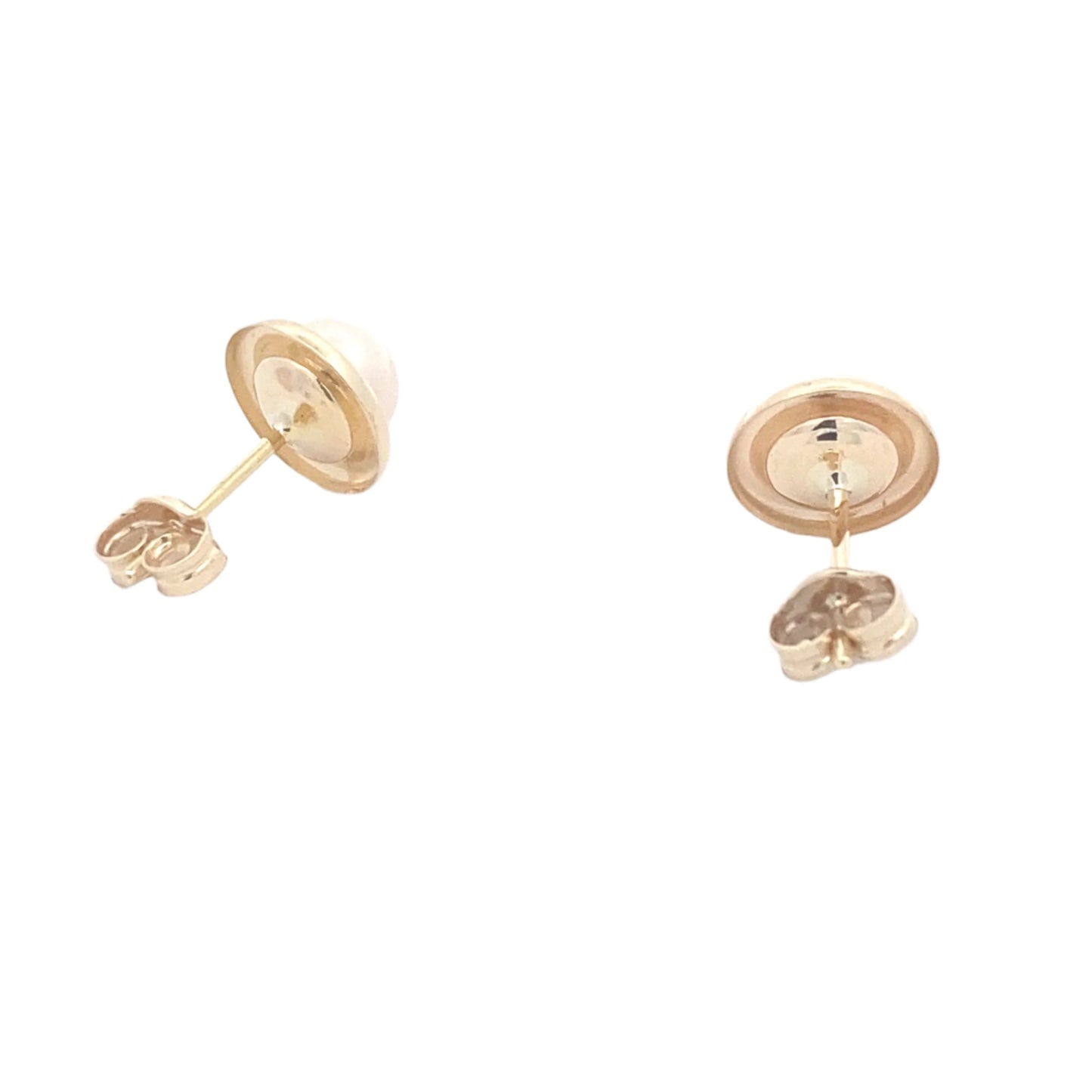 Yellow gold and fresh water pearl earrings Gardiner Brothers