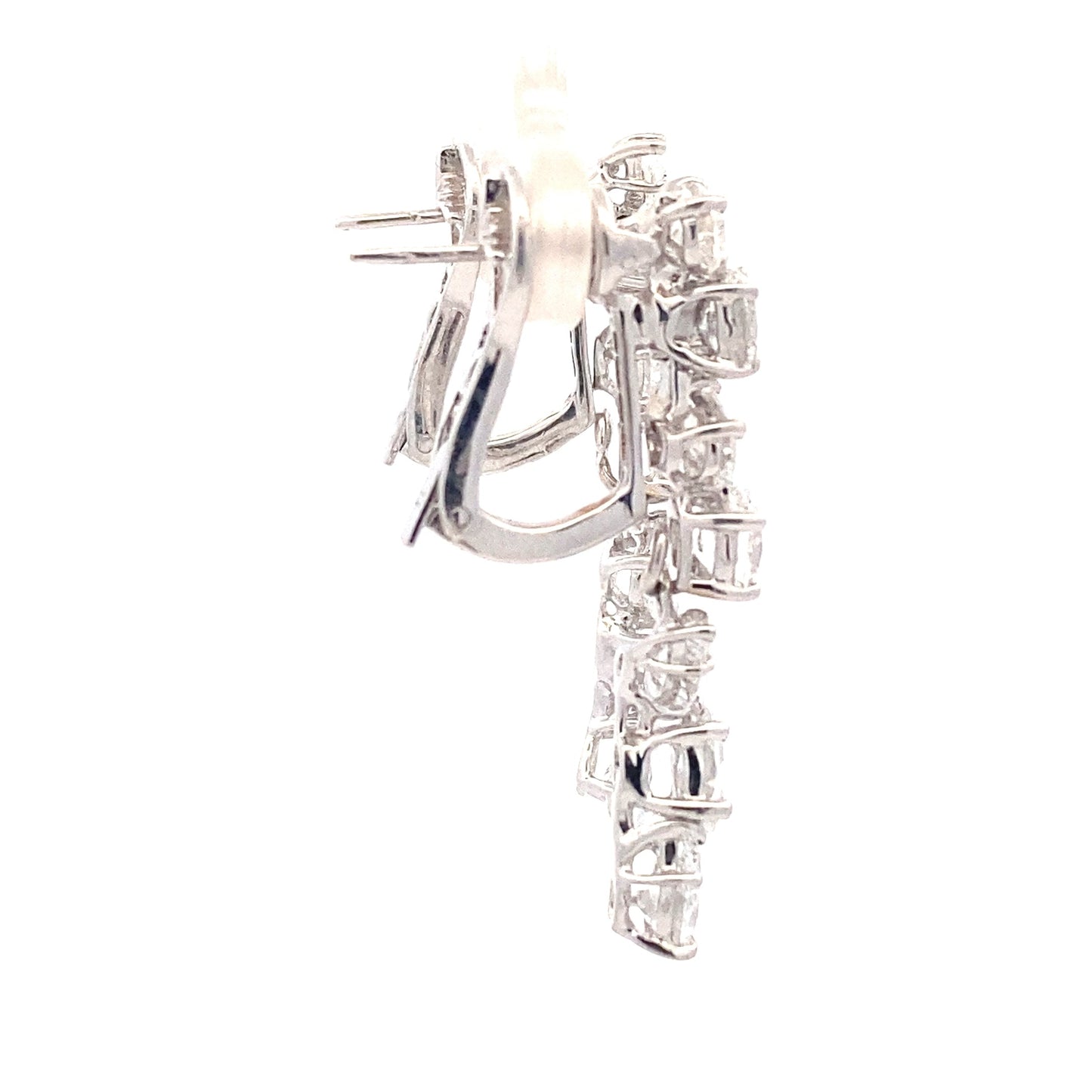 Oval and Pear Shaped Diamond Fancy Style Drop Earrings - 4.29cts Gardiner Brothers