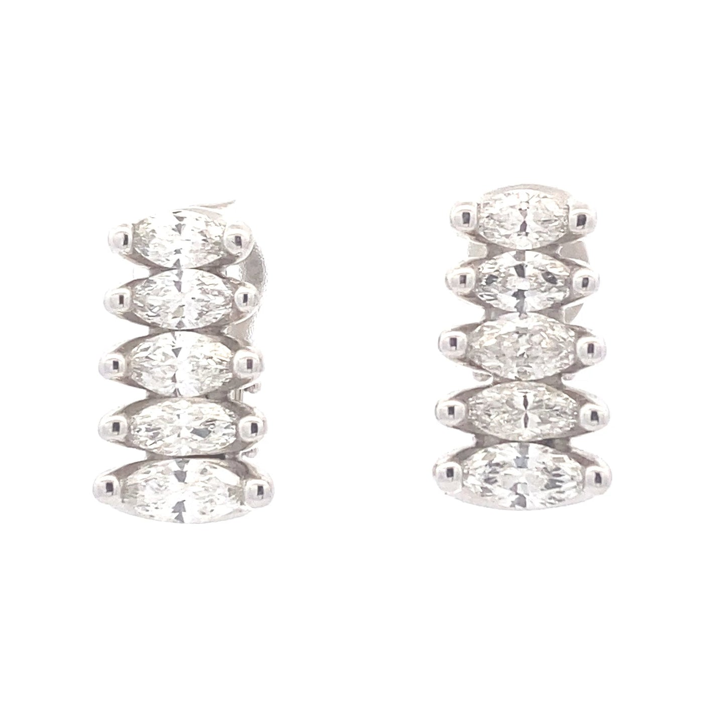 Marquise Shaped Diamond Fancy Style Earrings - 2.29cts Gardiner Brothers