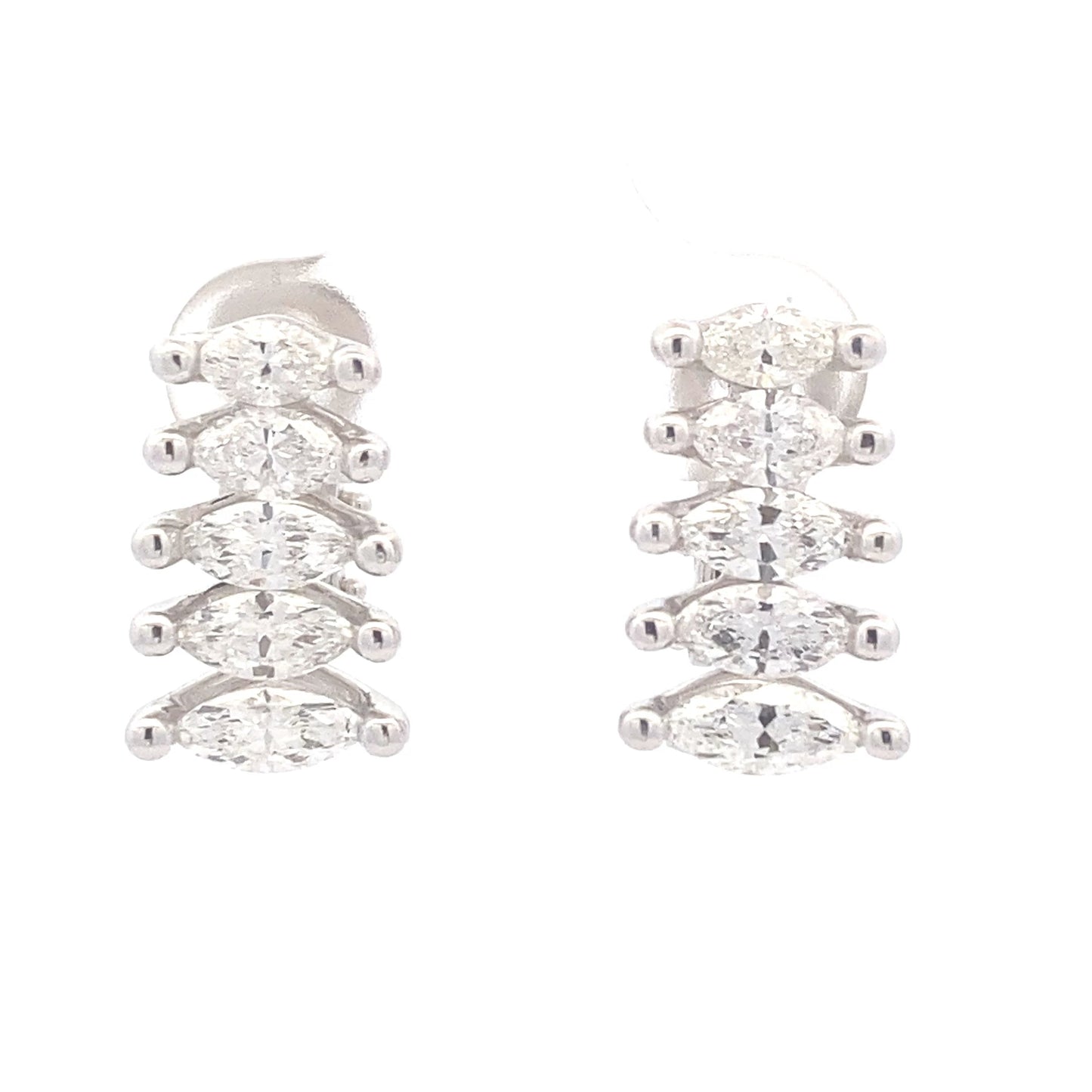 Marquise Shaped Diamond Fancy Style Earrings - 2.32cts Gardiner Brothers