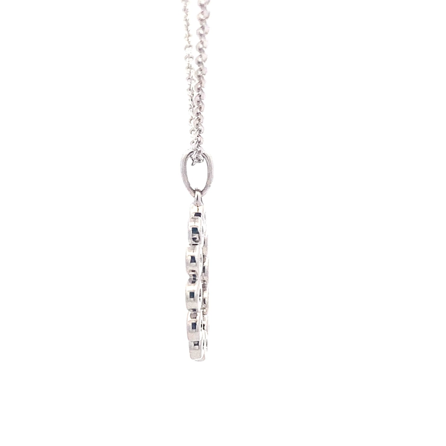 Round Brilliant cut Illusion set diamond circle pendant Gardiner Brothers