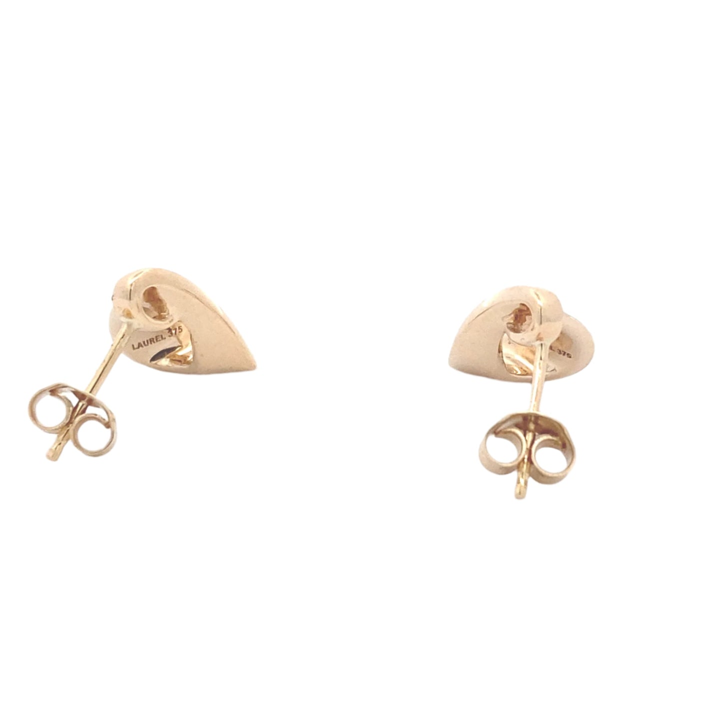 Yellow Gold Ribbon Style Earrings