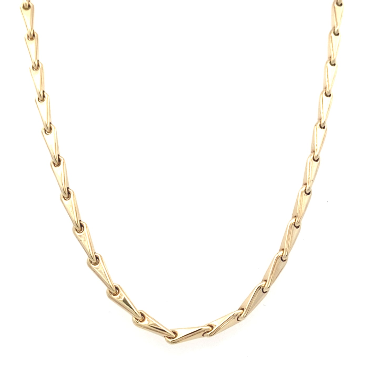 Yellow Gold 'ArrowHead' Link Necklet