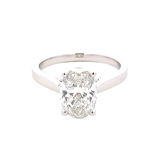 Oval shaped diamond solitaire ring - 2.05cts Gardiner Brothers