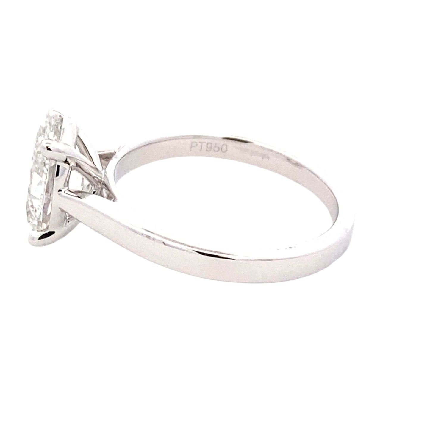 Platinum Oval shaped diamond solitaire ring - 2.05cts Gardiner Brothers
