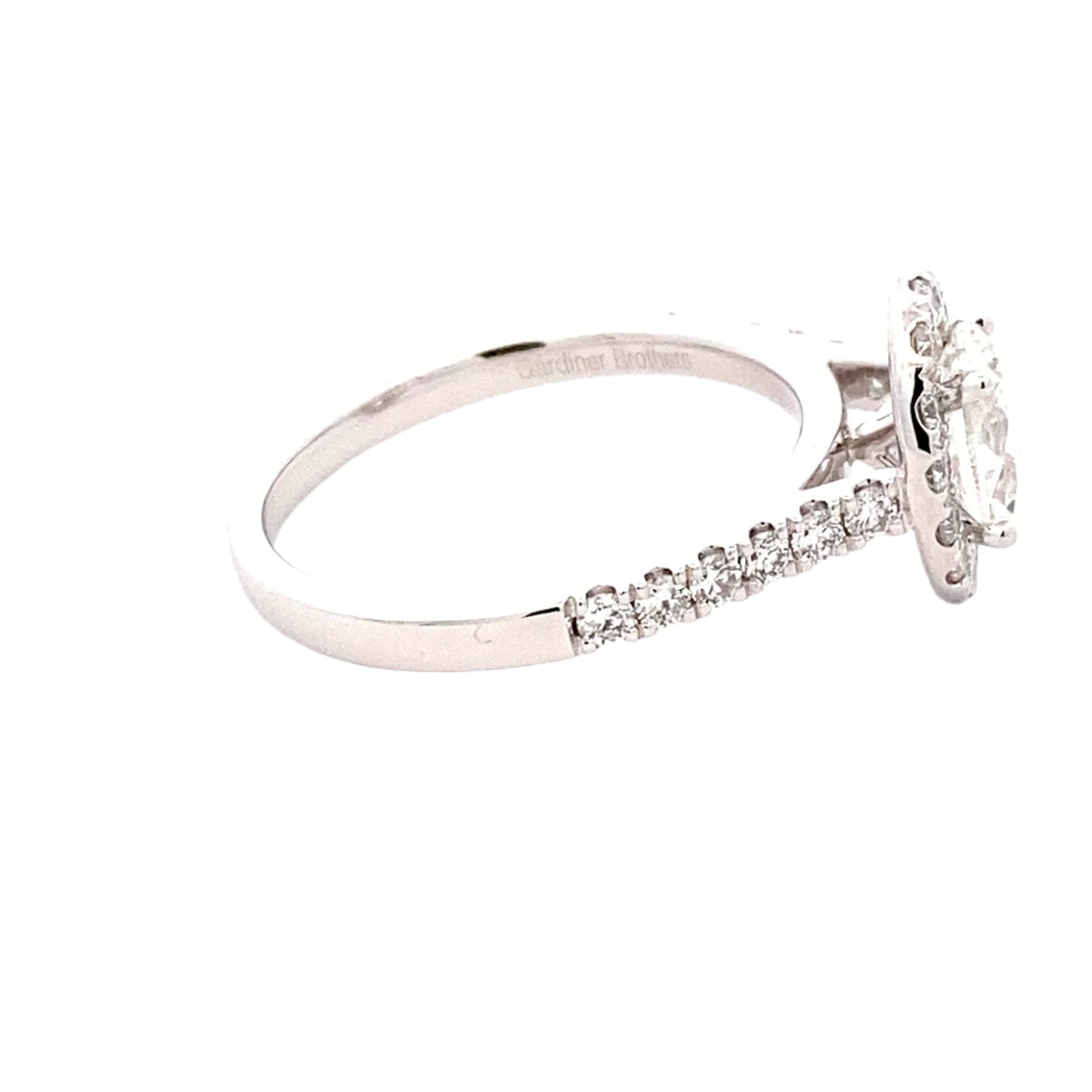 Platinum Oval Shaped Diamond Halo Cluster Style Ring - 1.44cts Gardiner Brothers