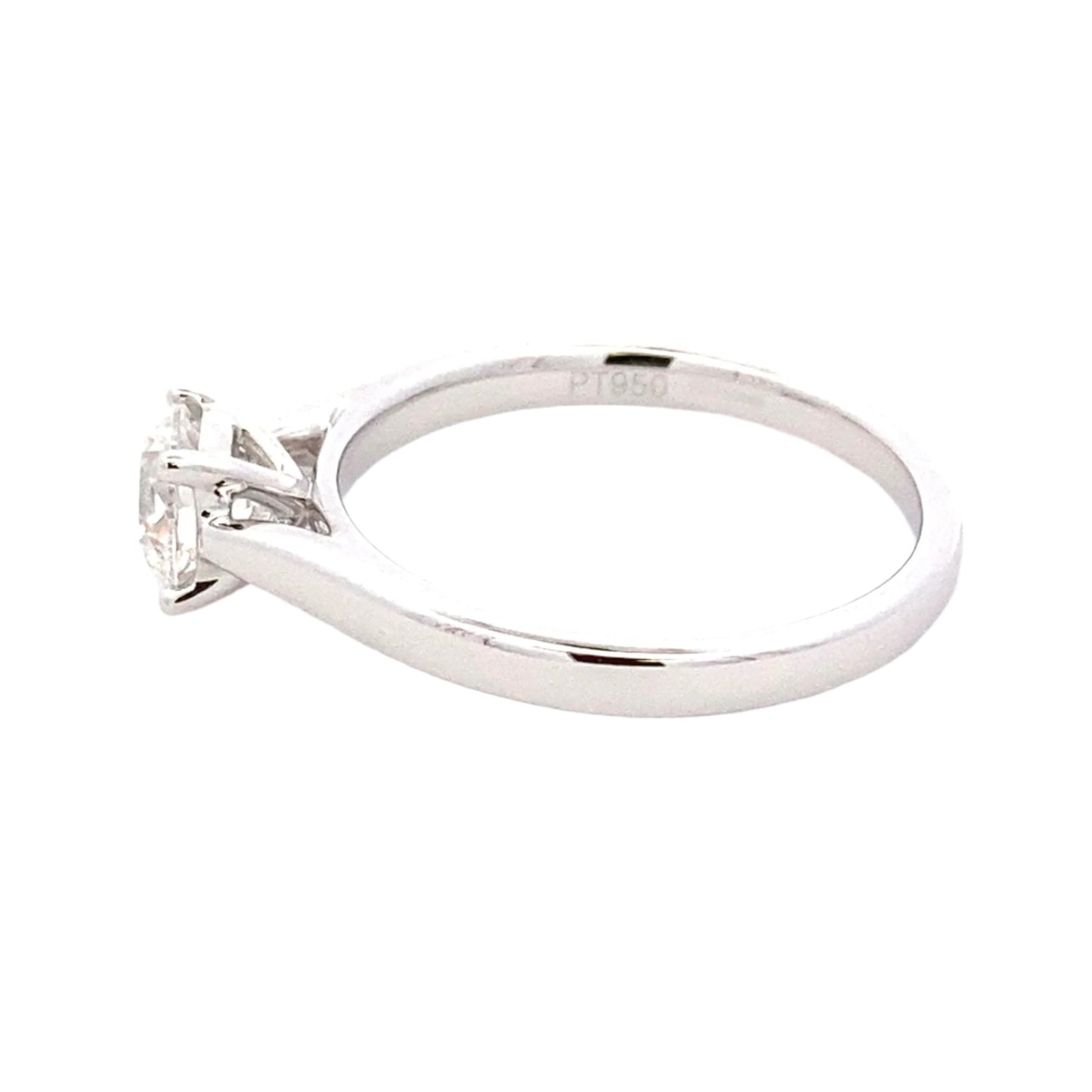 Platinum Round brilliant Cut Diamond Solitaire Ring - 0.70cts Gardiner Brothers