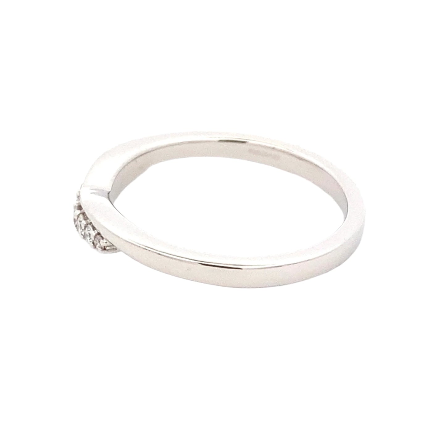 WishBone Shaped Diamond Set Wedding Band Gardiner Brothers