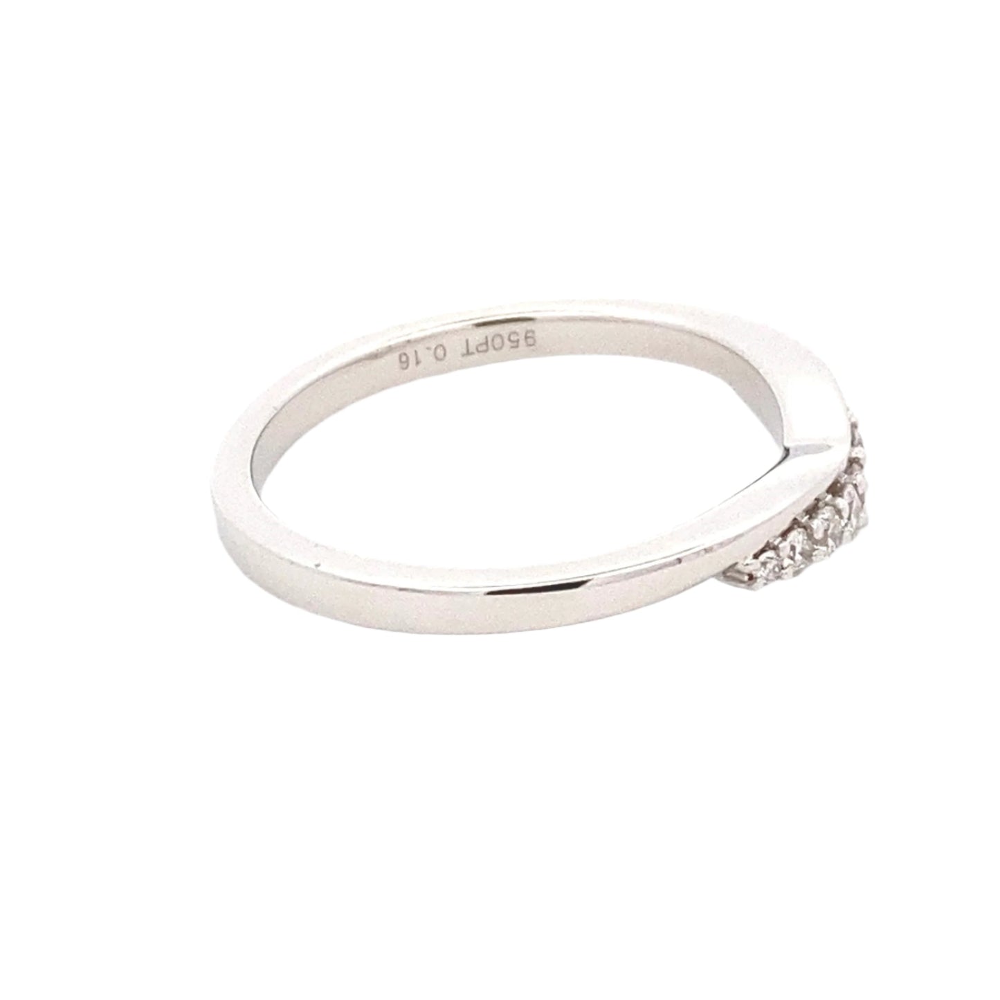 WishBone Shaped Diamond Set Wedding Band Gardiner Brothers