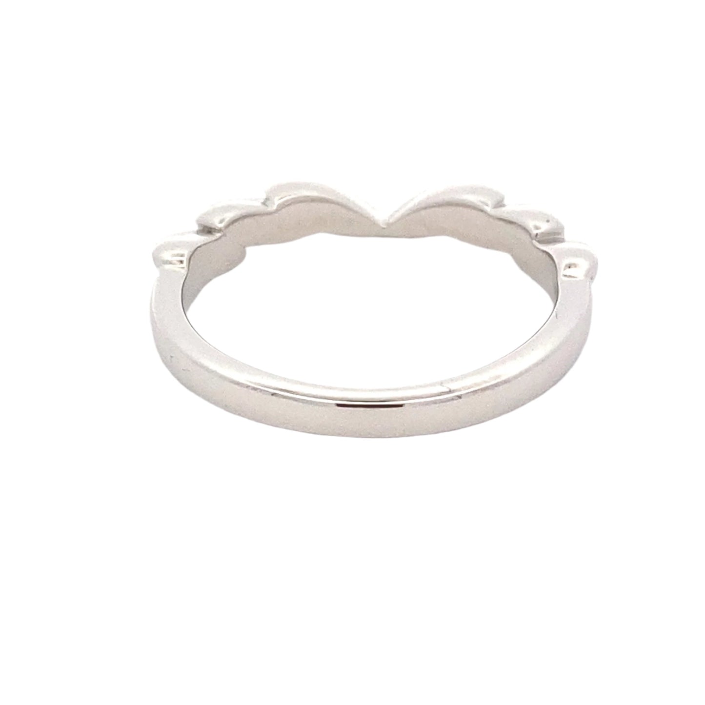 Fancy Shaped Half Bowtie Diamond Set Wedding Band