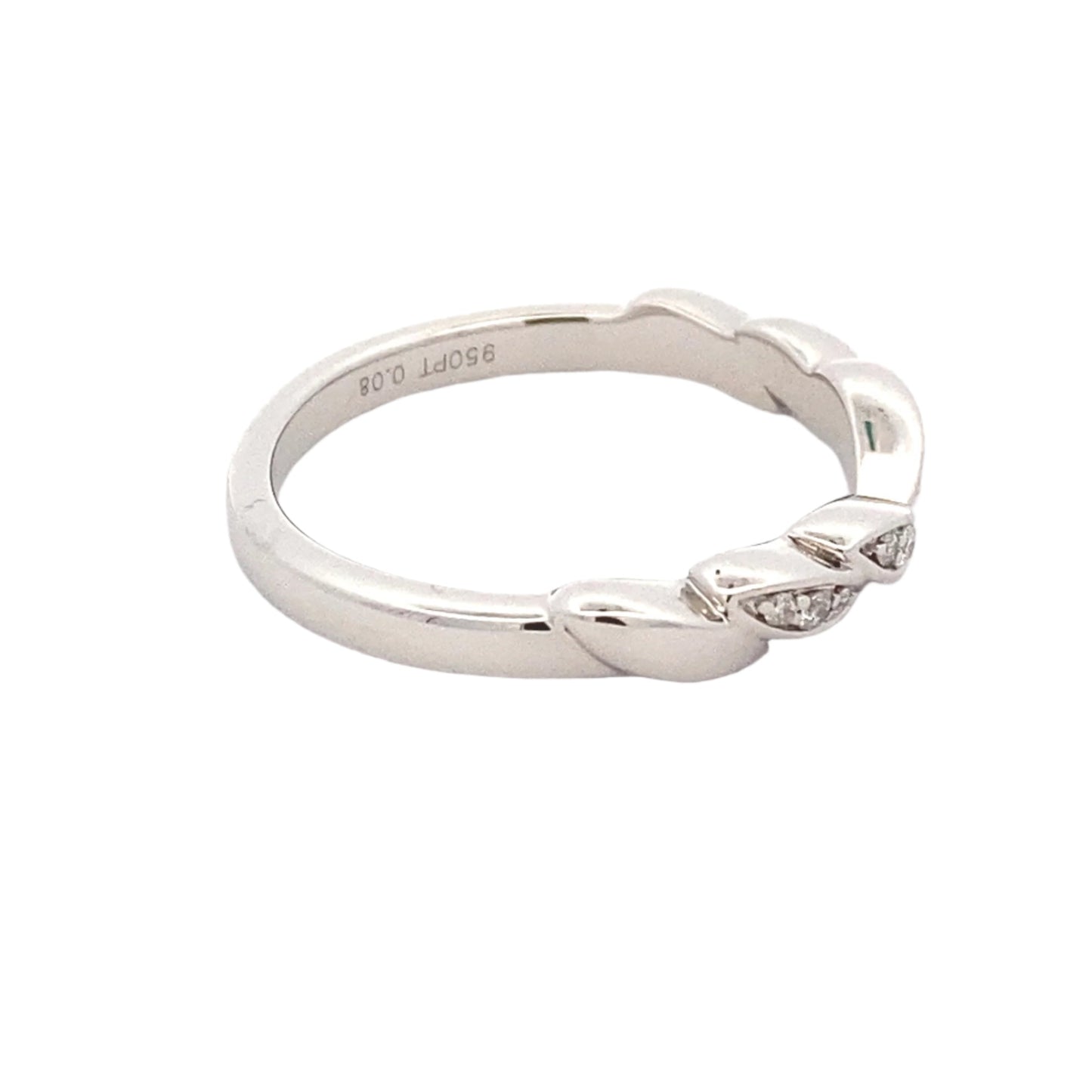 Fancy Shaped Half Bowtie Diamond Set Wedding Band