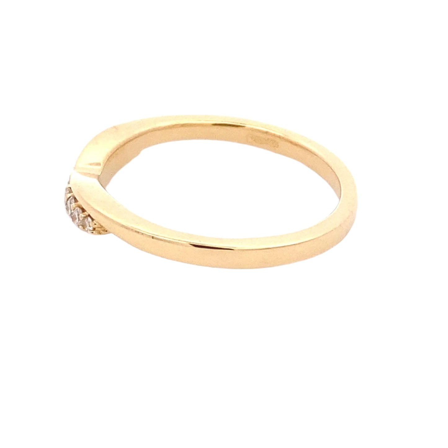 WishBone Shaped Diamond Set Wedding Band Gardiner Brothers