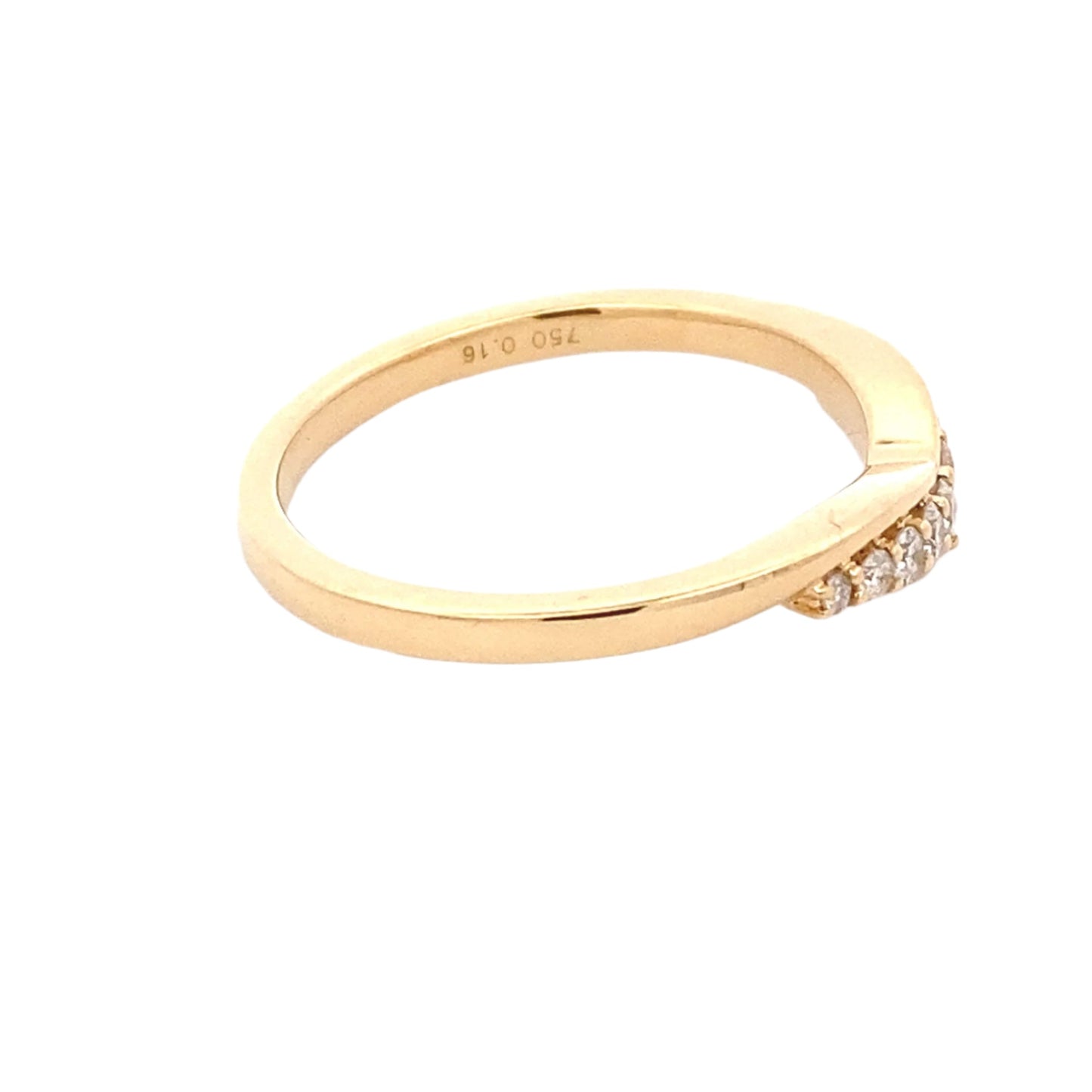 WishBone Shaped Diamond Set Wedding Band Gardiner Brothers