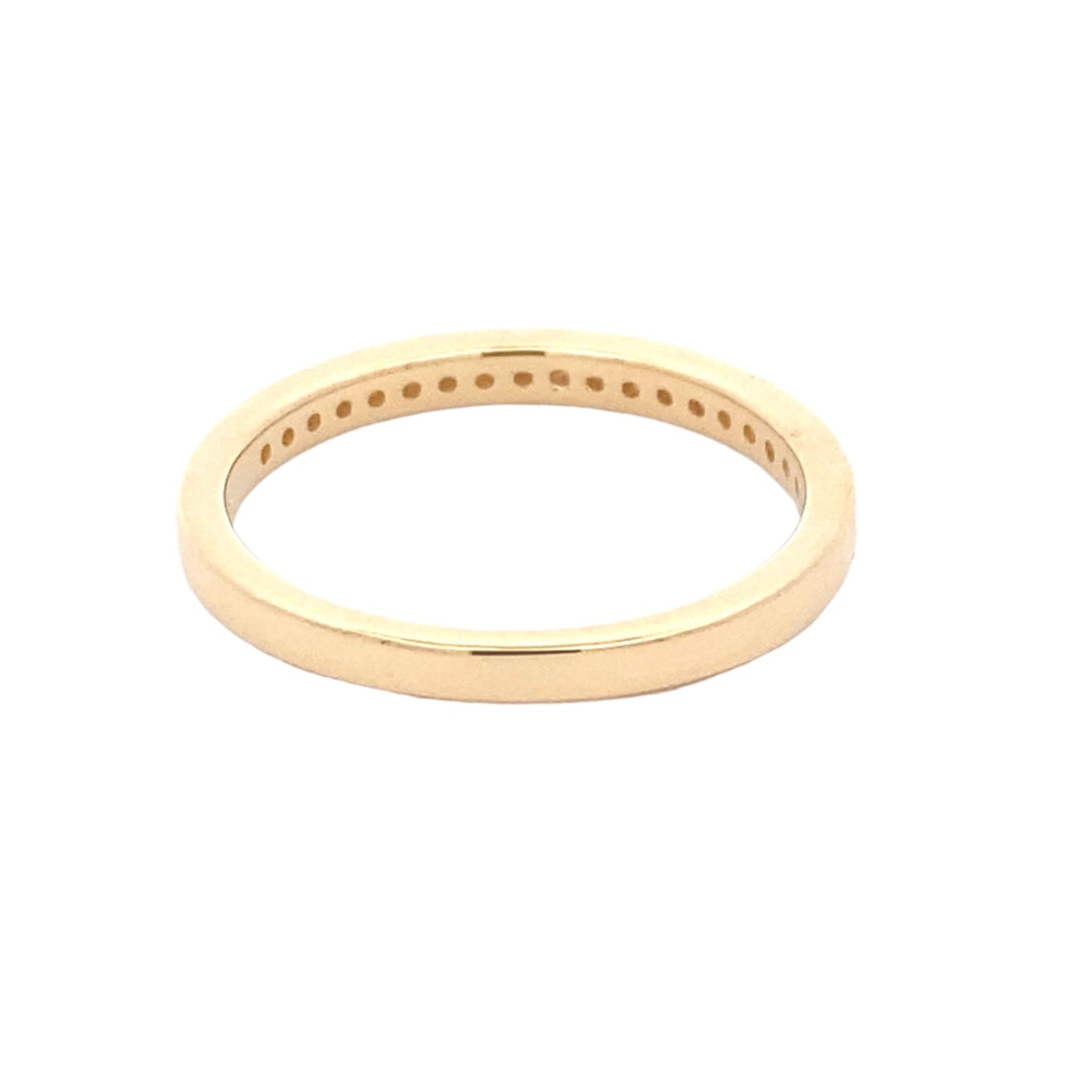Milgrain Edge Diamond Set Wedding Band