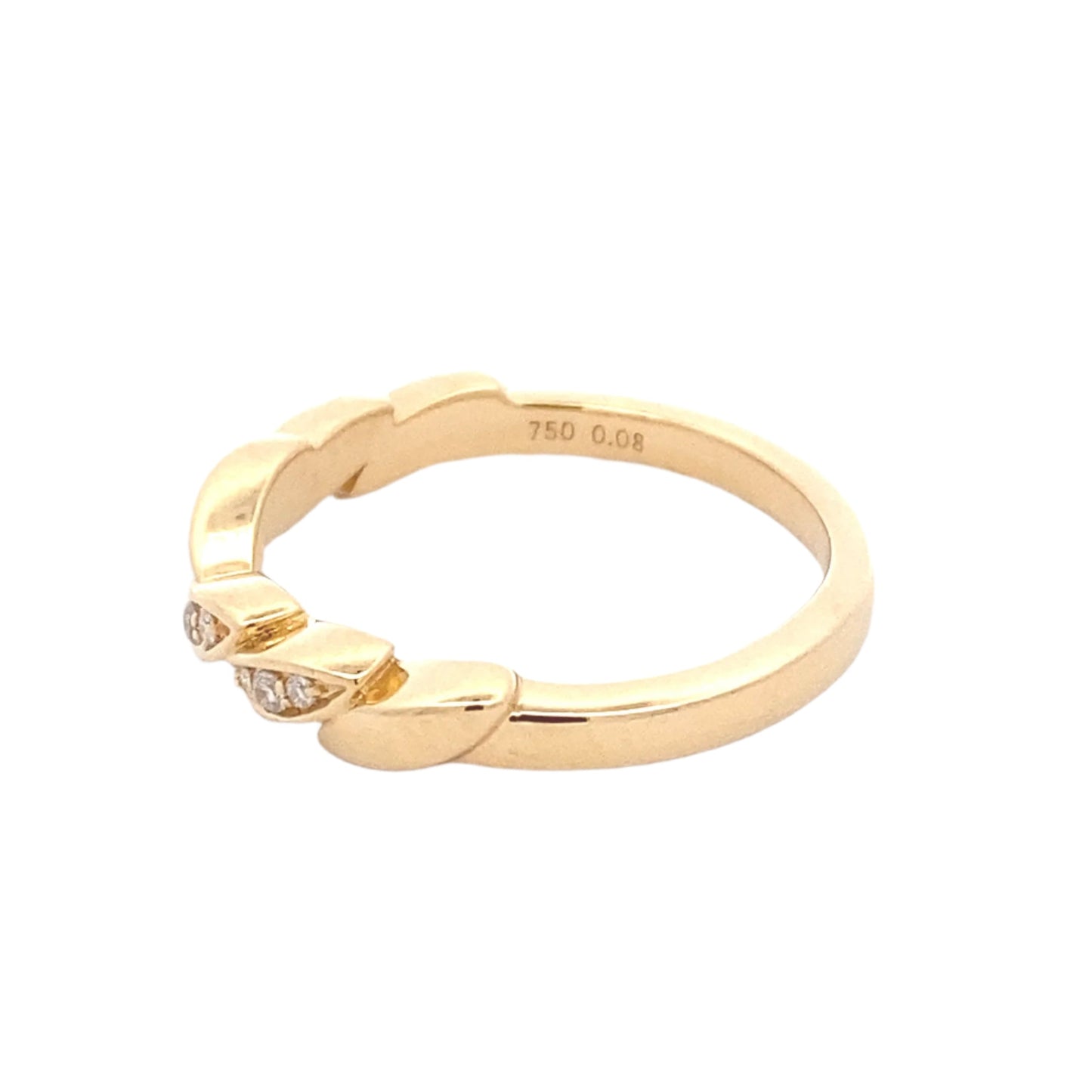 Fancy Shaped Half Bowtie Diamond Set Wedding Band
