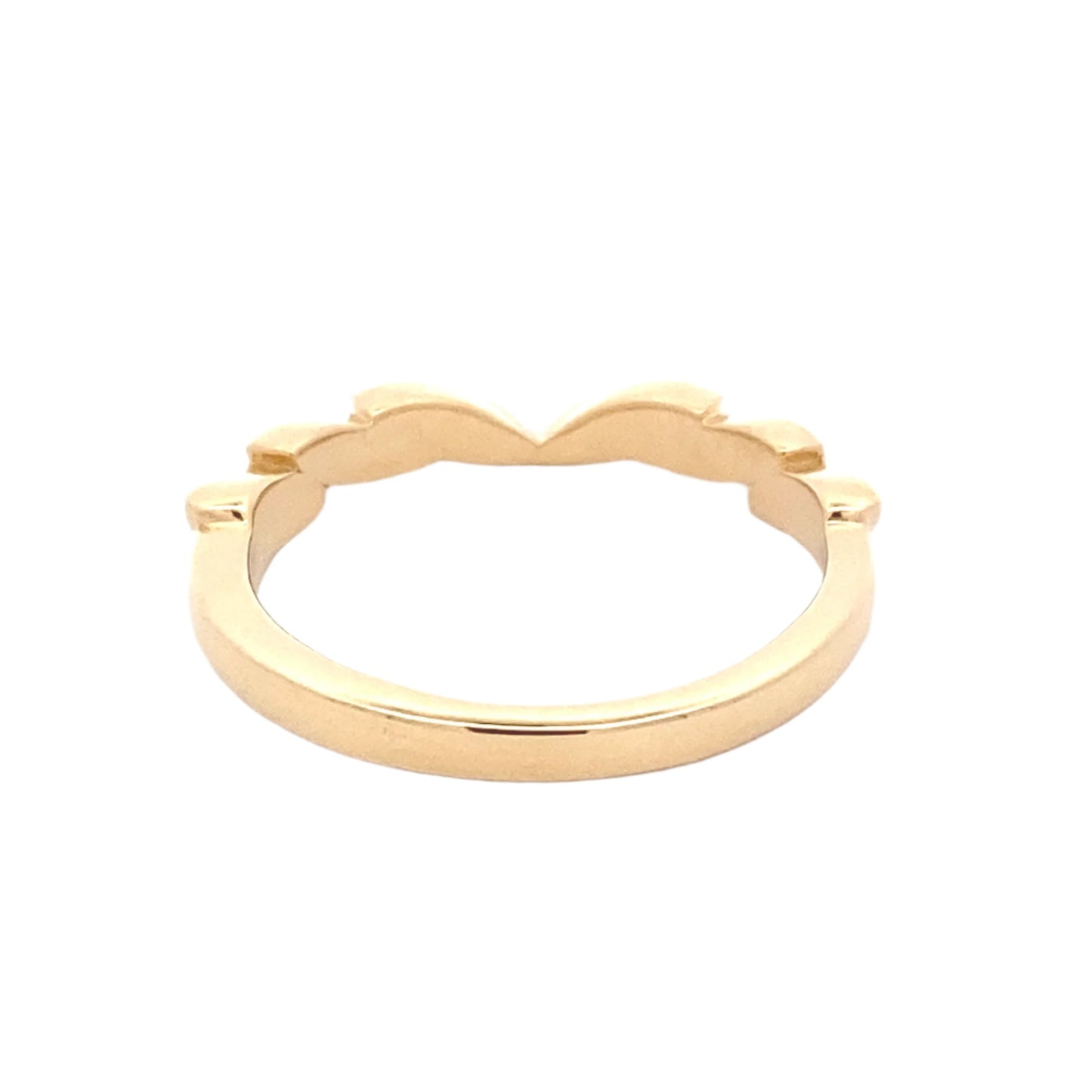 Fancy Shaped Half Bowtie Diamond Set Wedding Band