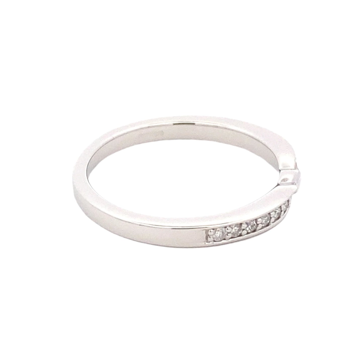 Twisted Bowtie Shaped Diamond Set Wedding Band
