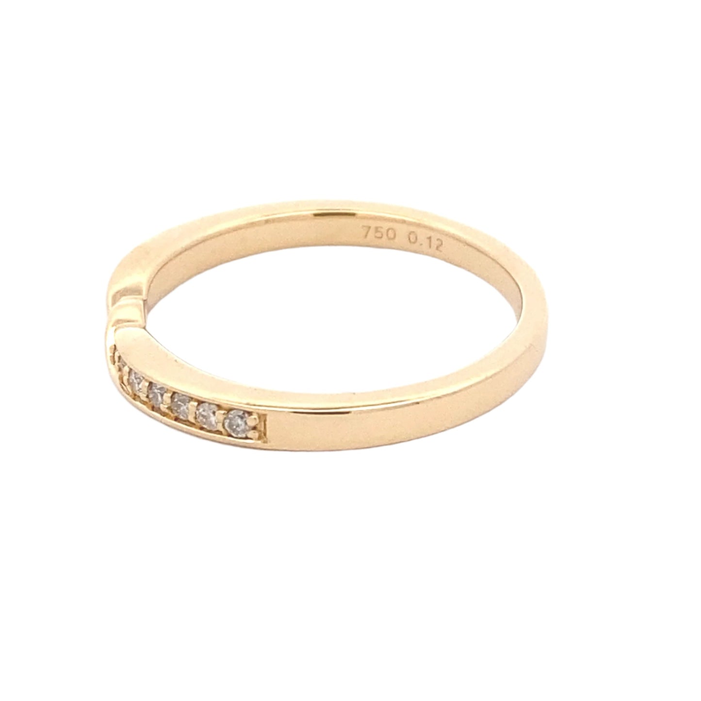 Twisted Bowtie Shaped Diamond Set Wedding Band