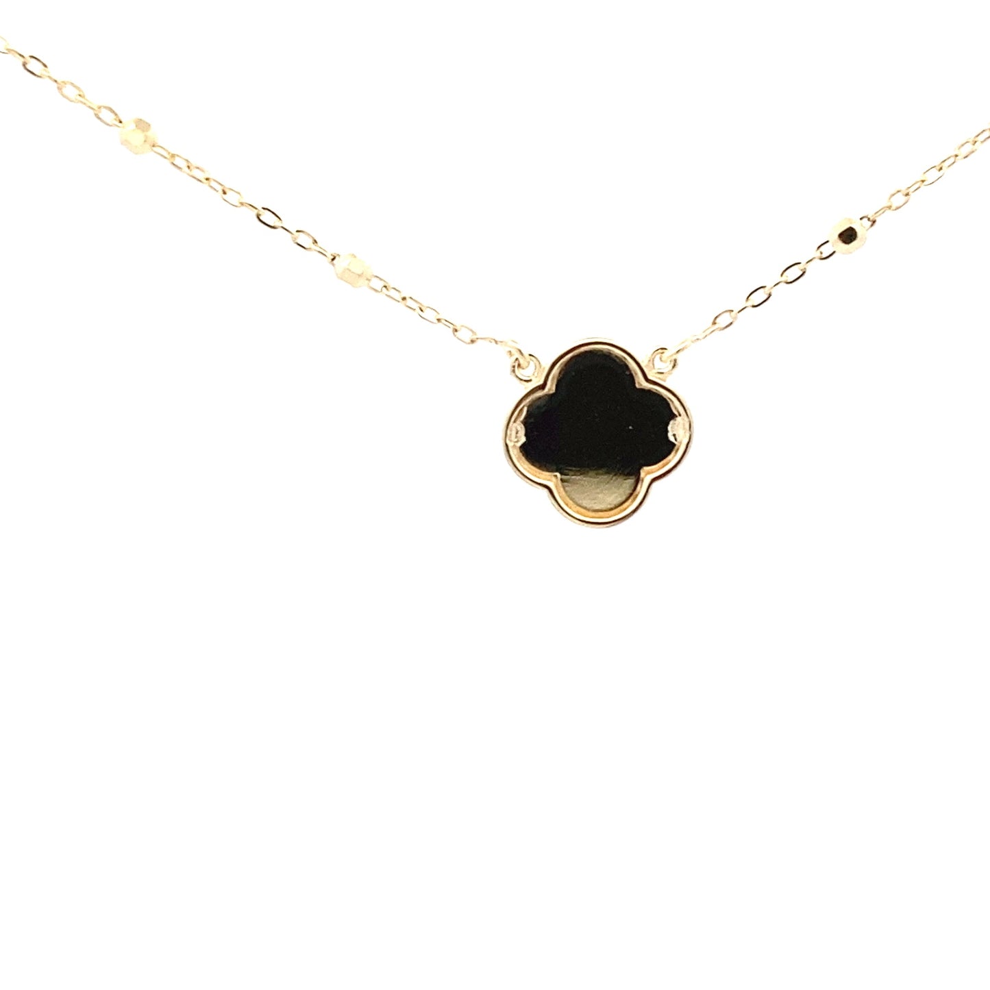 Yellow Gold Rainbow Effect Flower Petal Necklet
