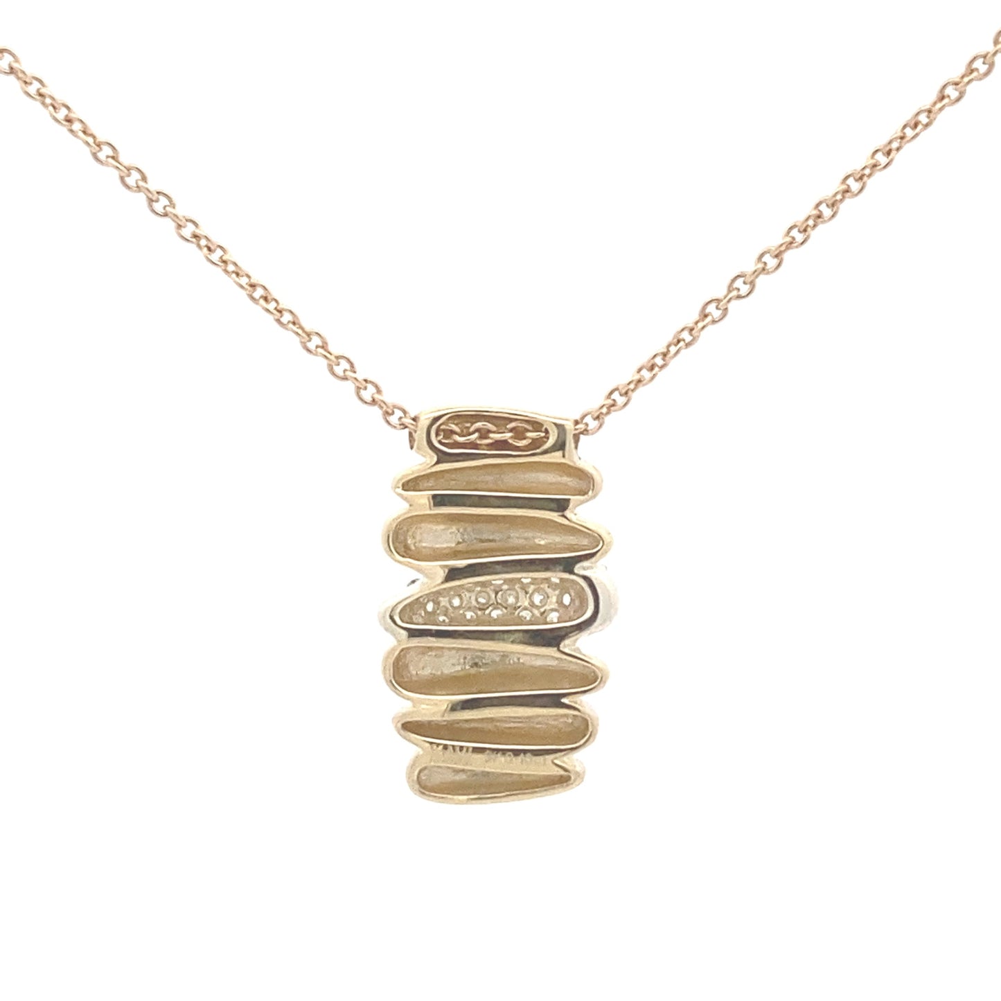 Yellow Gold Fancy Style Diamond Pendant