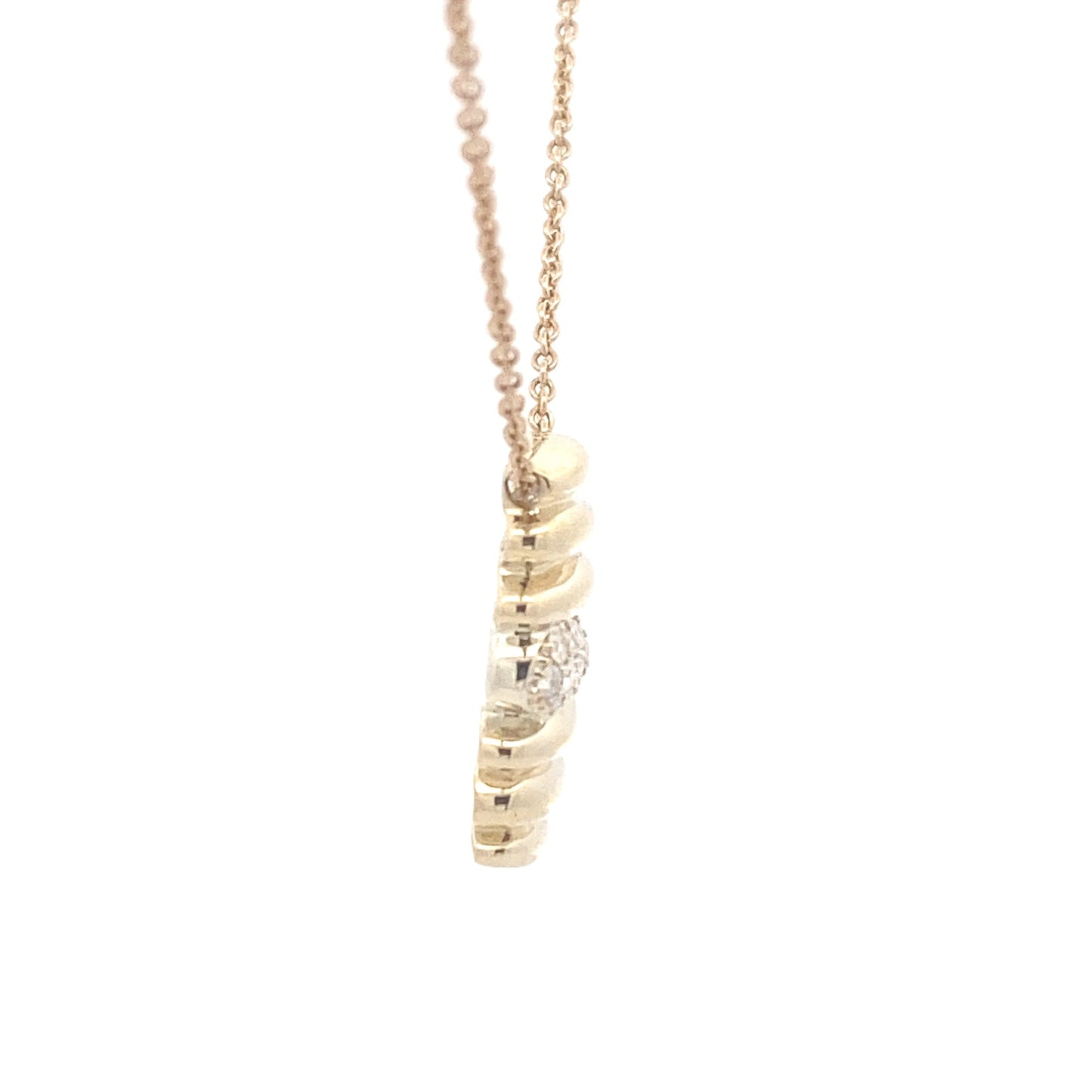 Yellow Gold Fancy Style Diamond Pendant