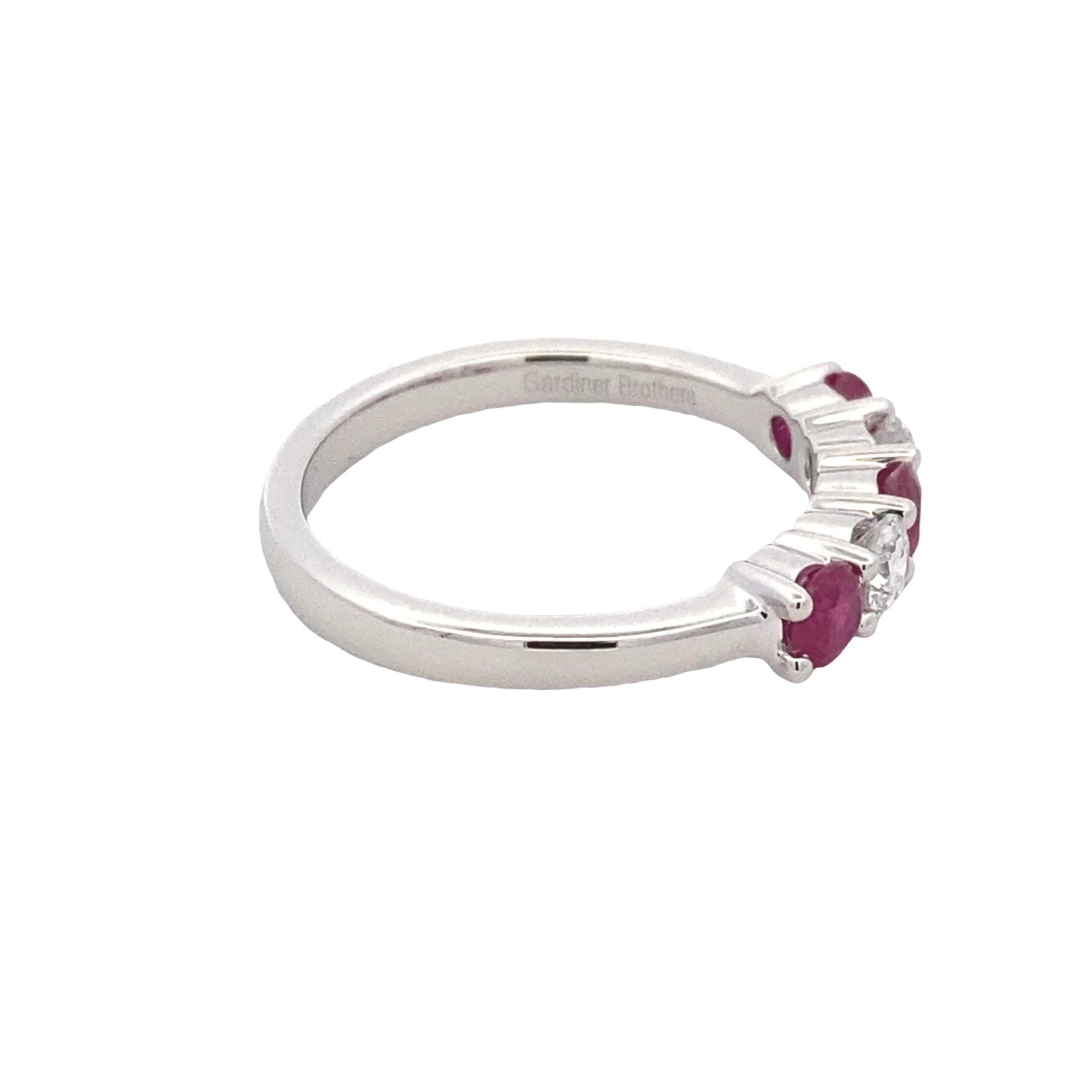 Ruby and Diamond 5 Stone Ring Gardiner Brothers