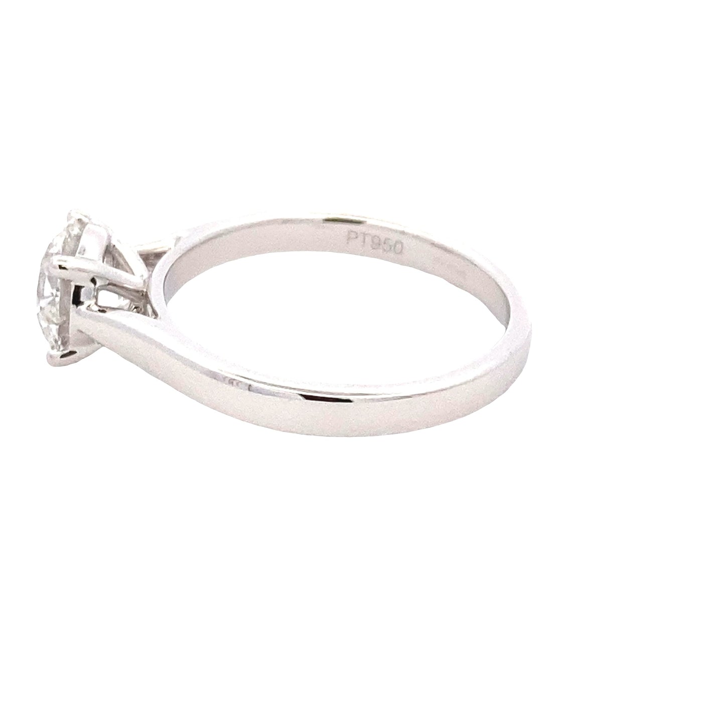 Platinum Round Brilliant Cut Diamond Solitaire Ring - 1.29cts Gardiner Brothers