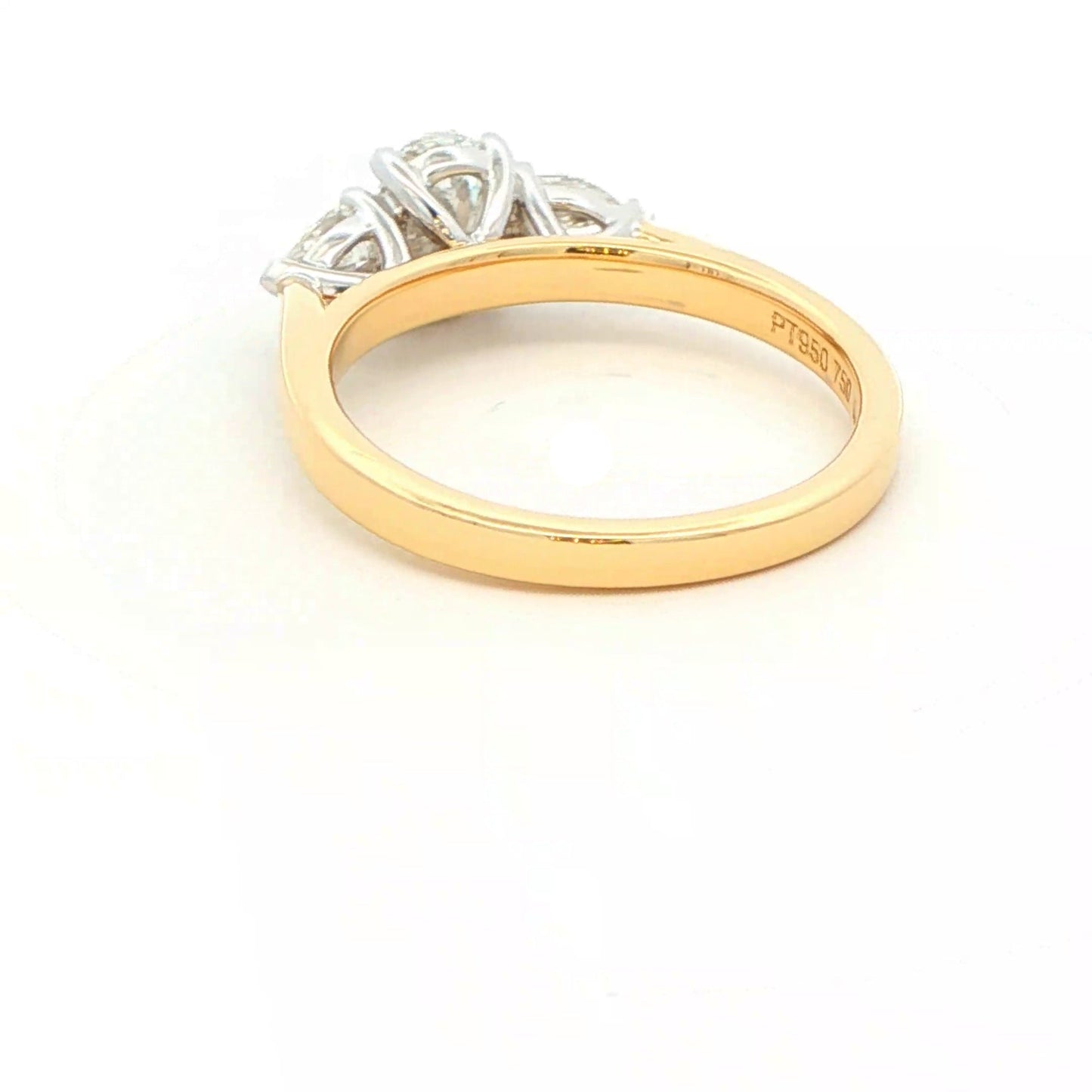 Oval and pear shaped diamond 3 stone ring - 1.00cts Gardiner Brothers