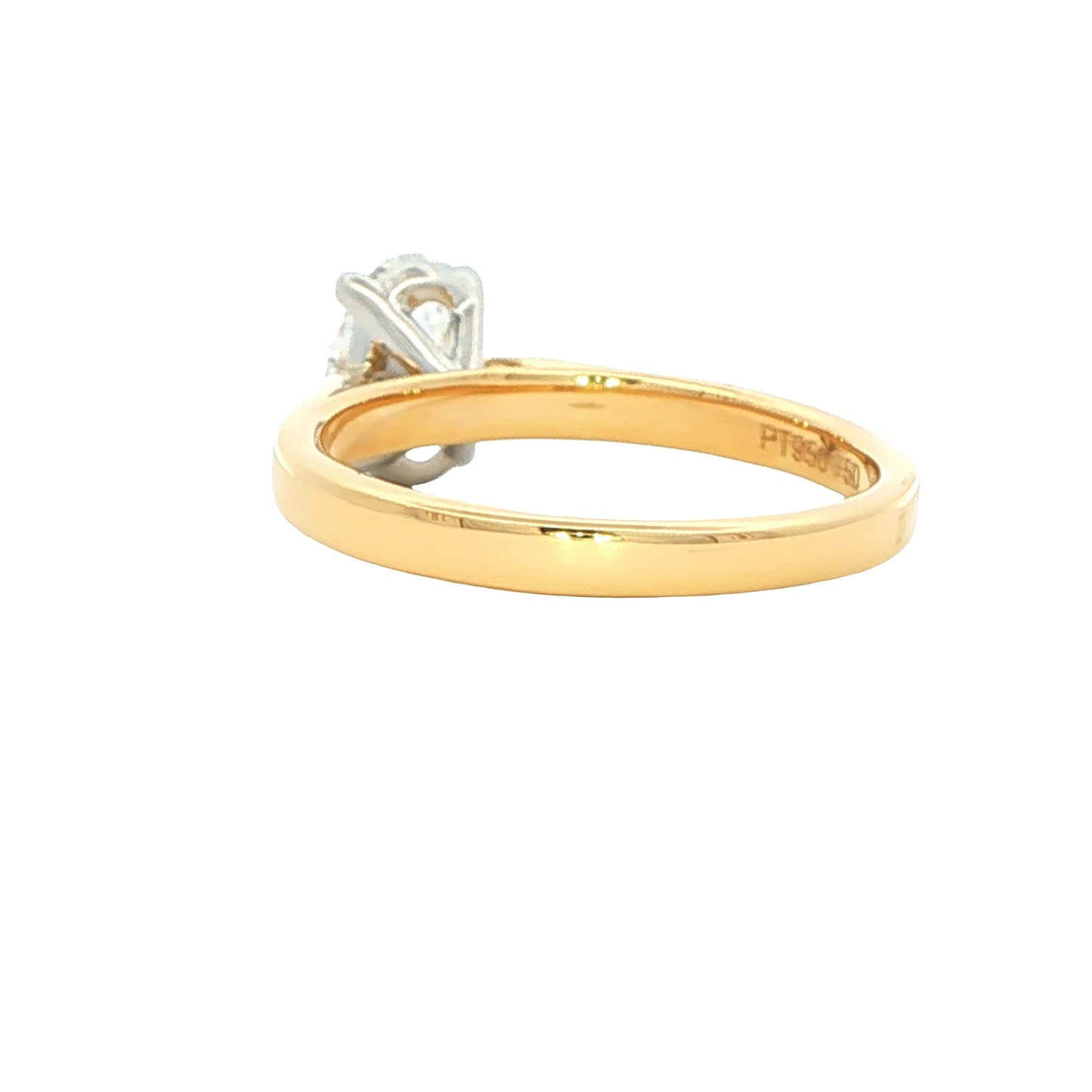 Yellow Gold Oval Shaped Diamond Solitaire Ring - 1.20cts Gardiner Brothers