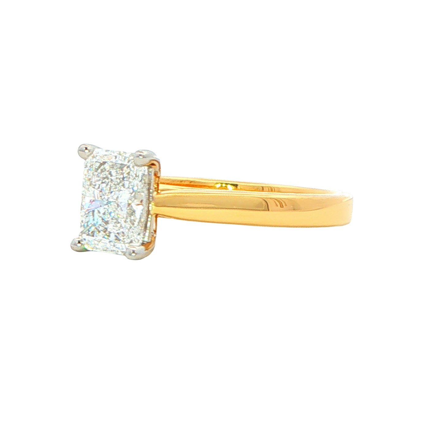 Radiant Cut Diamond Solitaire Ring - 1.21cts
