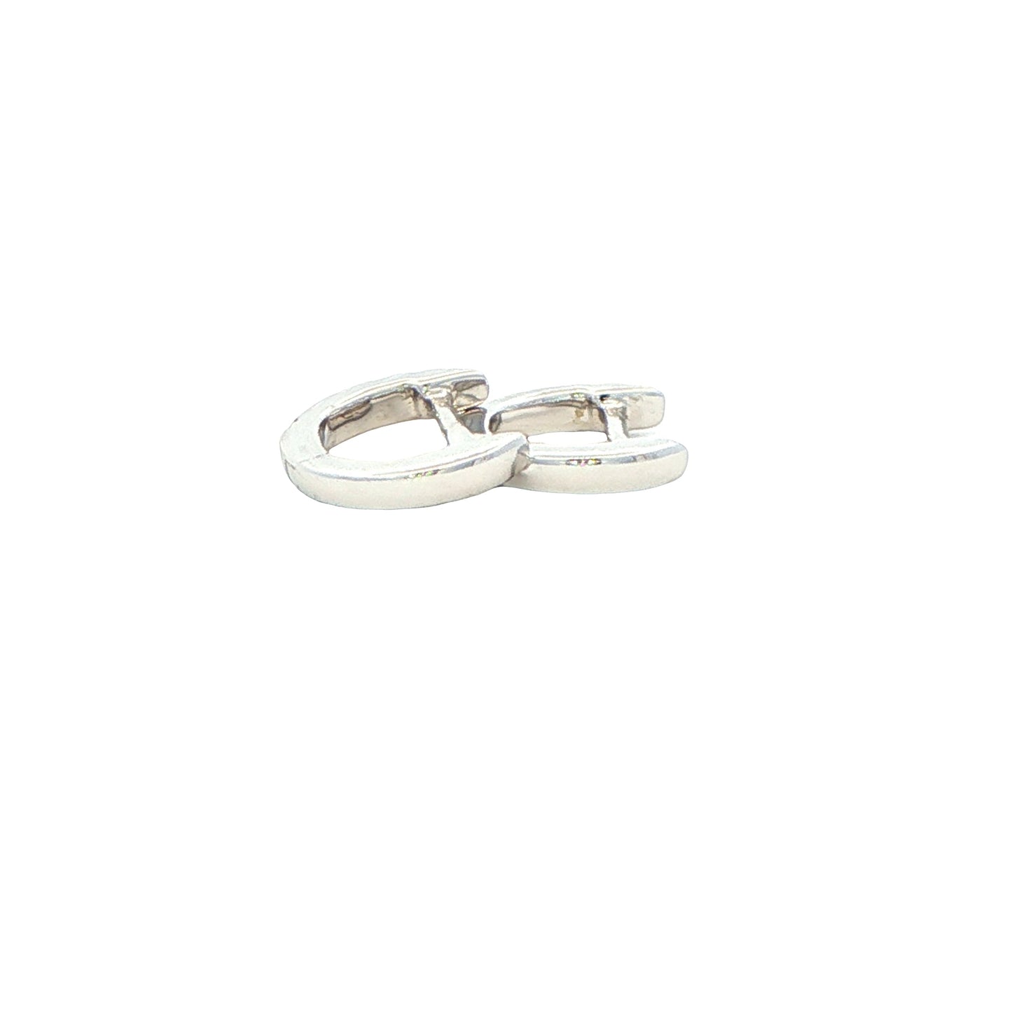 Round Brilliant Cut Diamond set Hoop Earrings 8mm - 0.10cts