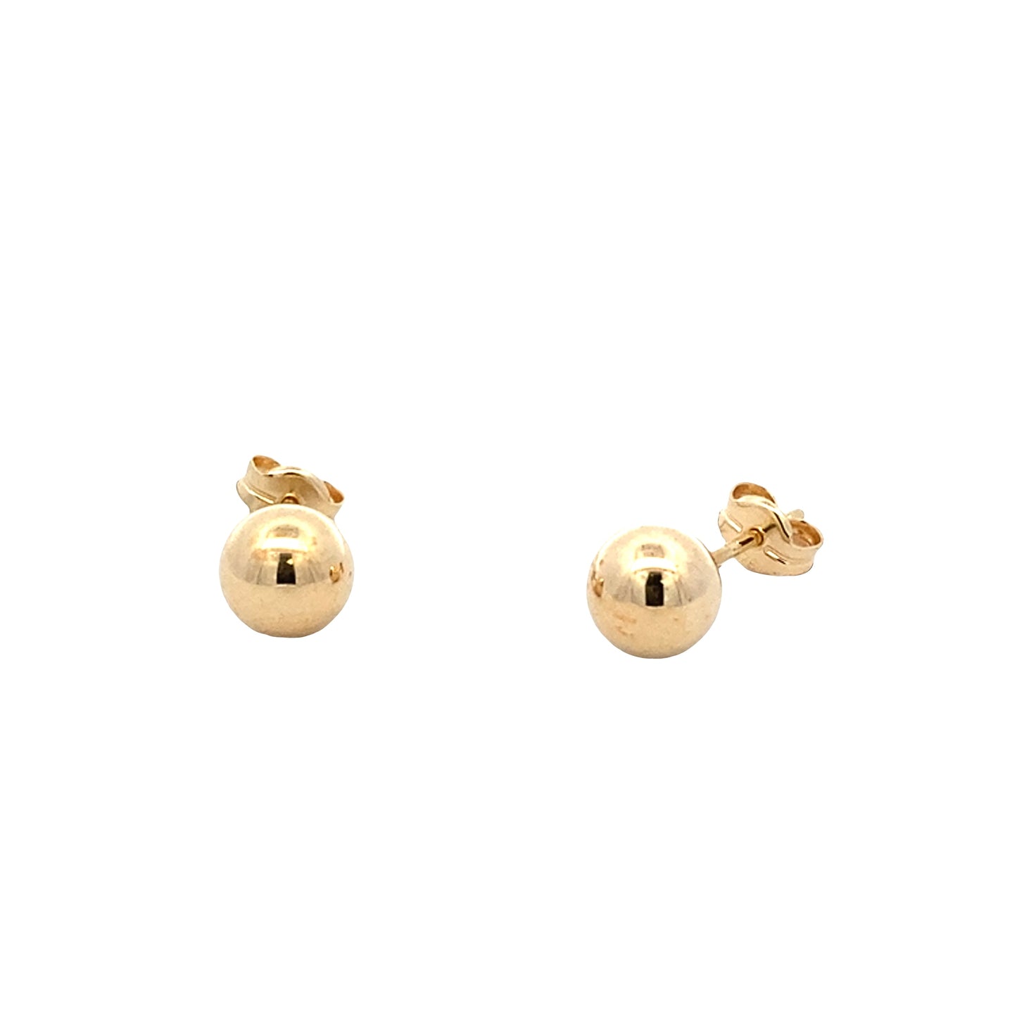 Yellow Gold 6mm Ball Stud Earrings