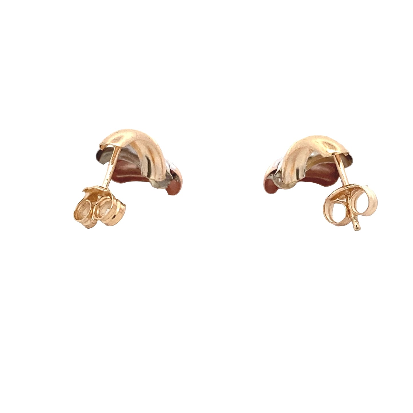 3 Colour Stranded Bracket Style Earrings