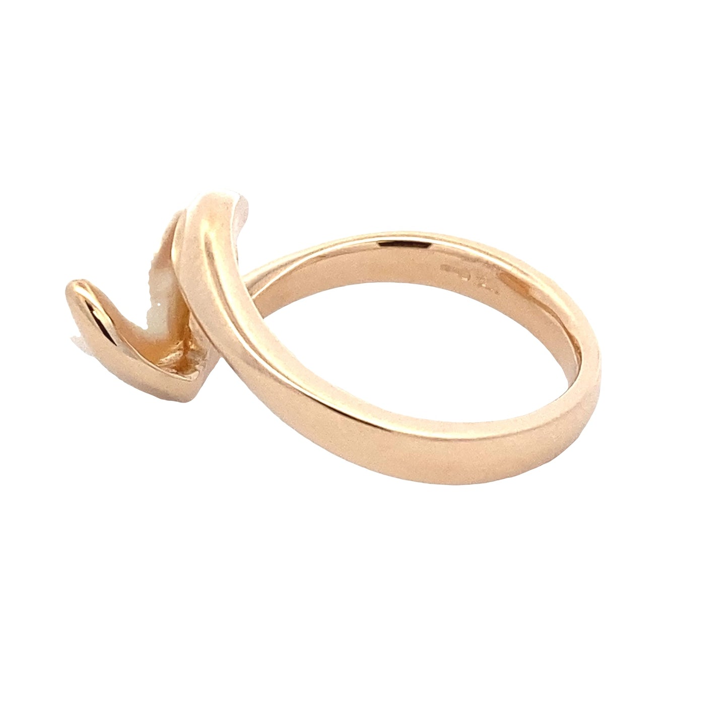 Yellow Gold Fancy Style Fresh Water Pearl Ring